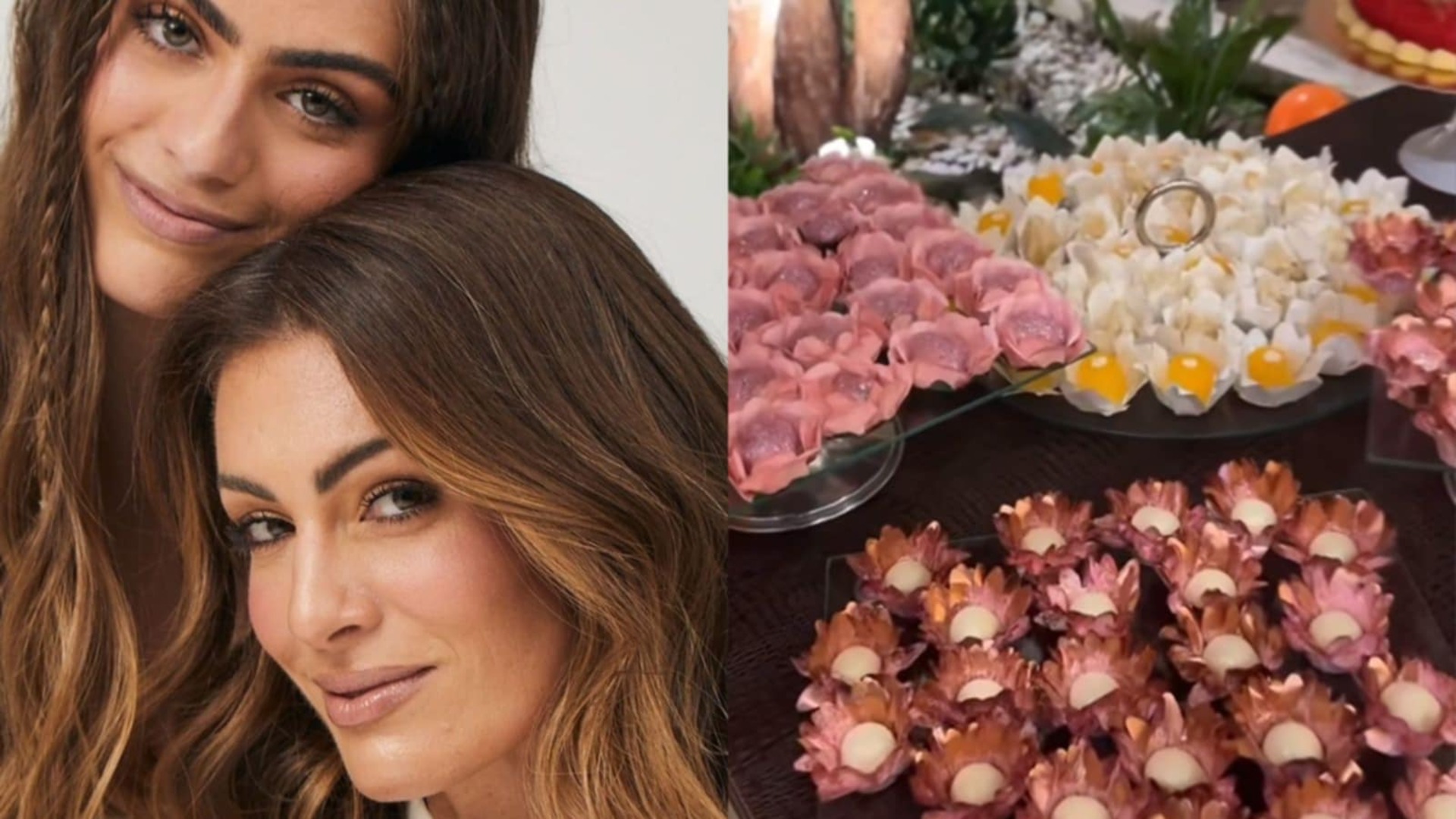 Elaine Mickely impressiona ao mostrar mesa de doces da festa da filha