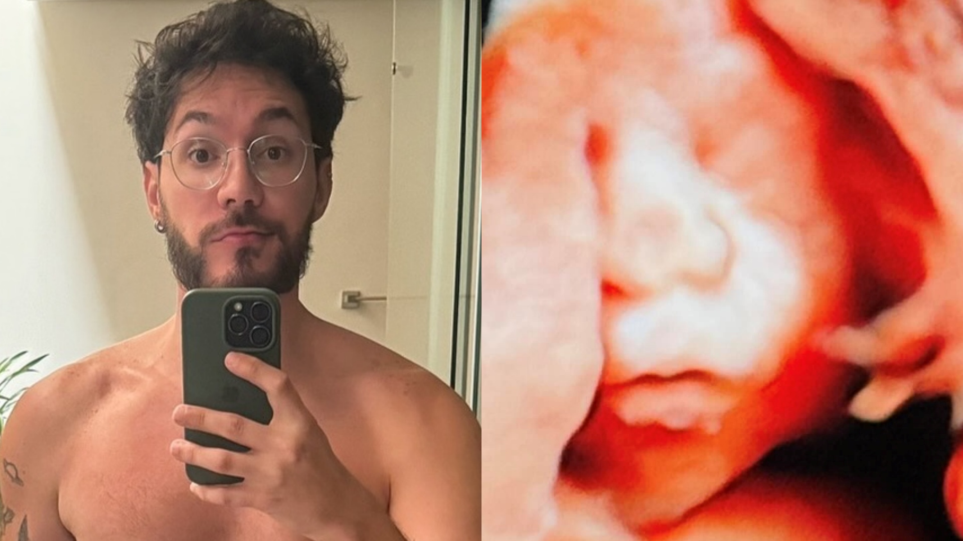 Eliezer mostra ultrassom do filho com Viih Tube e avisa: “A cara do papai”