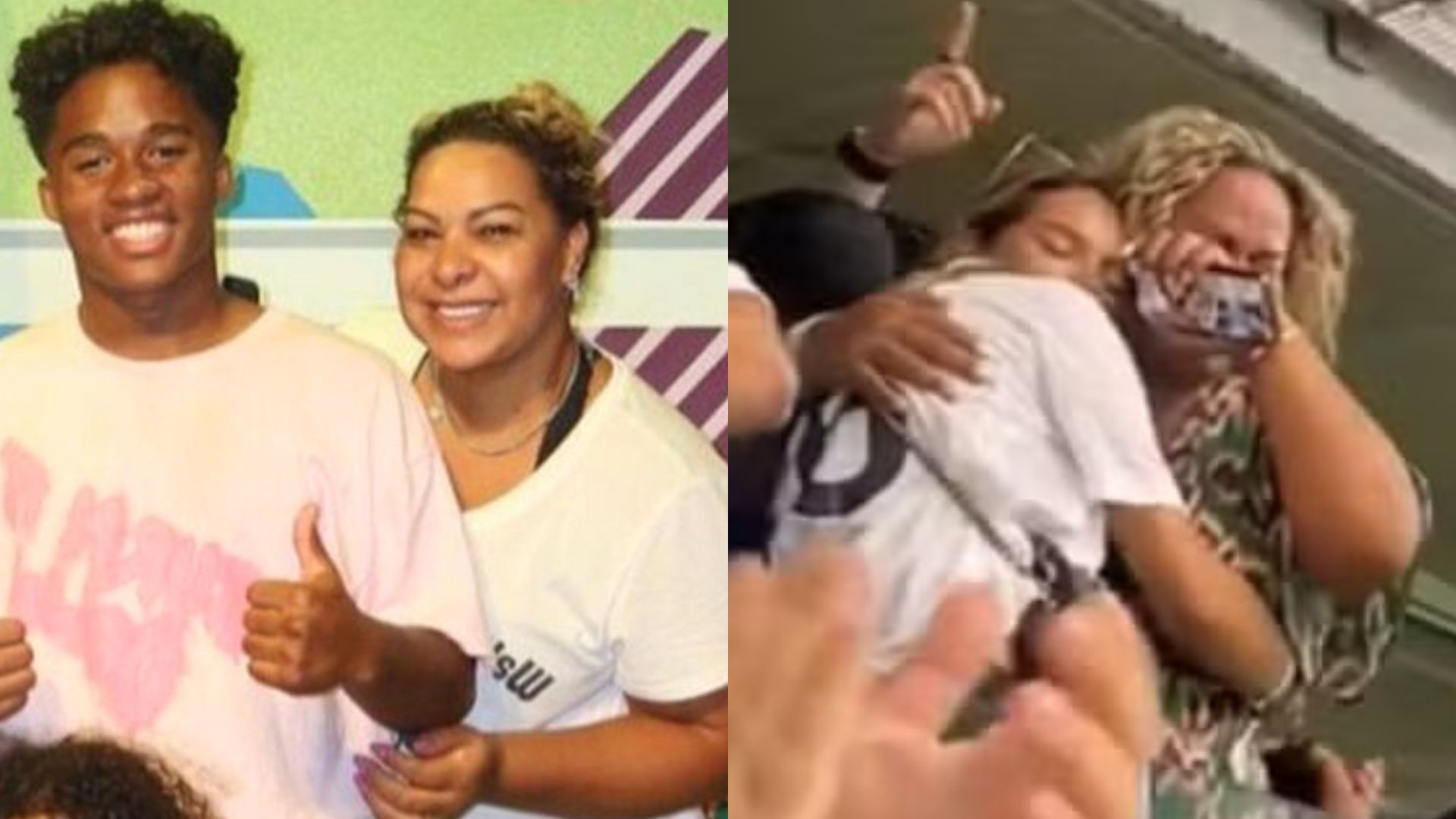 Namorada e mãe de Endrick se abraçam após primeiro gol do jogador no Real Madrid