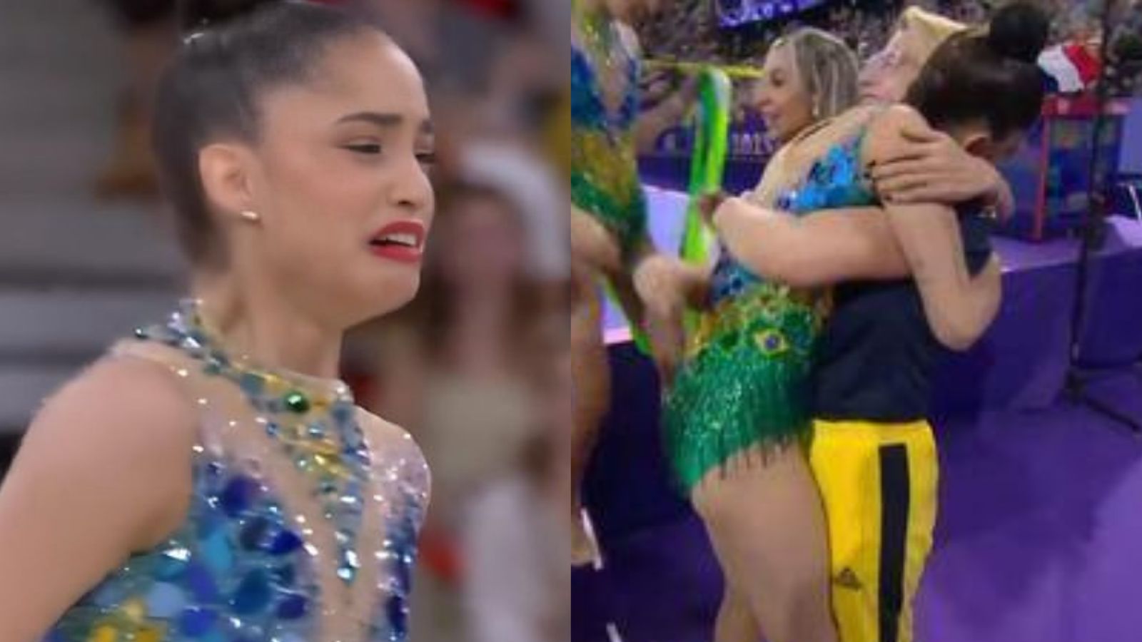 Ginasta brasileira cai no choro ao sofrer lesão em performance nas Olimpíadas