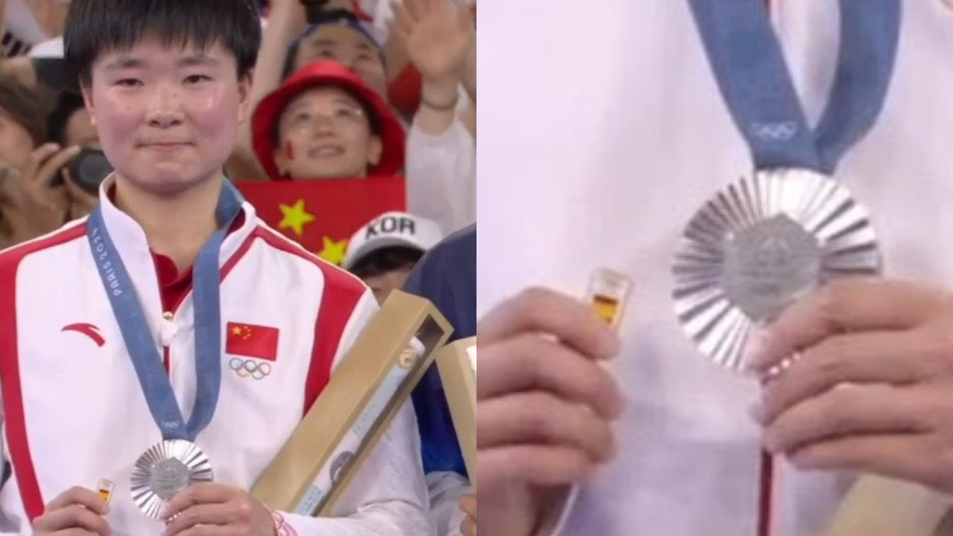 No pódio, Atleta chinesa carrega pin da Espanha em homenagem à rival; Entenda
