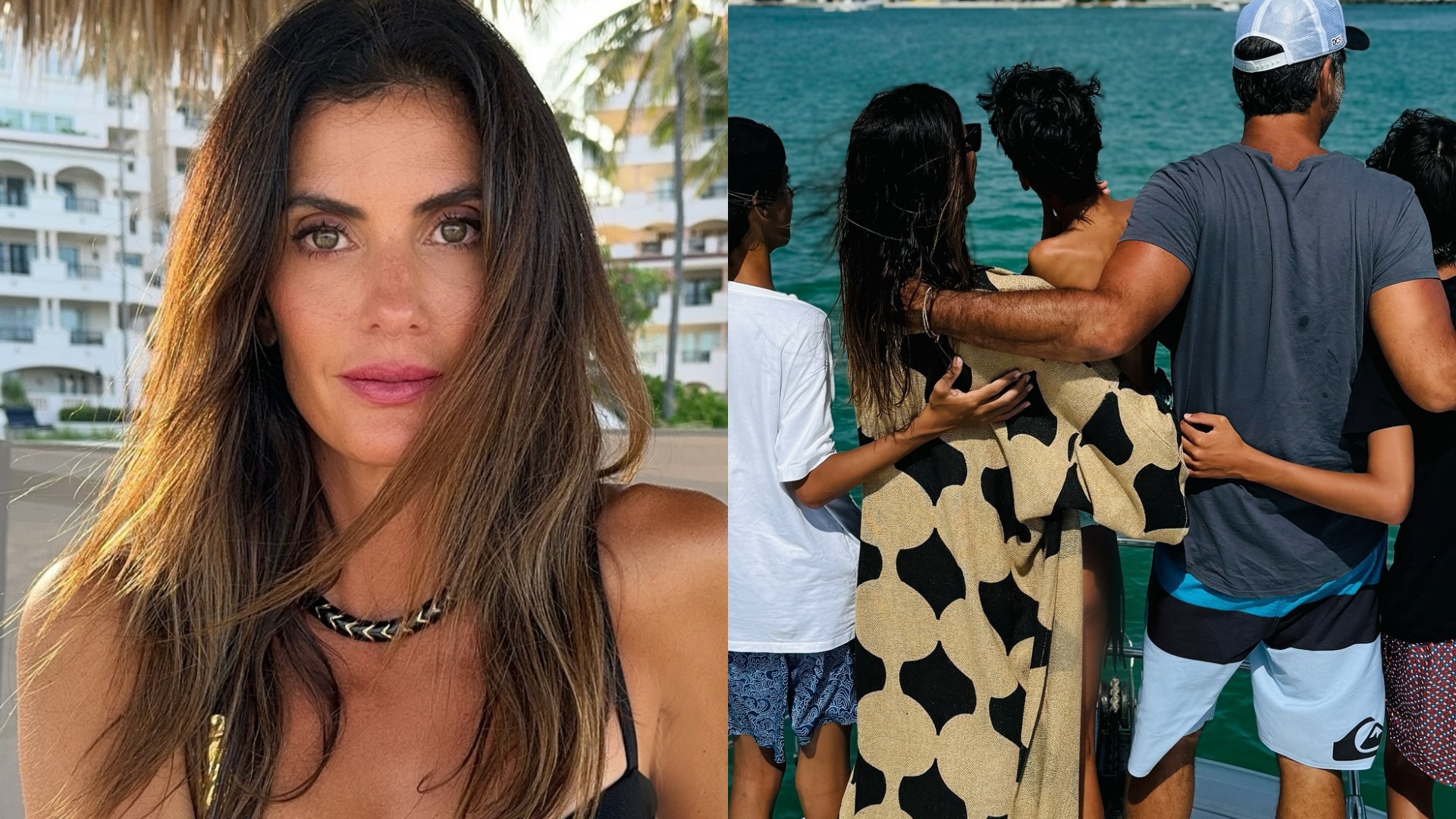 Com cliques raros, Isabella Fiorentino comemora aniversário dos trigêmeos