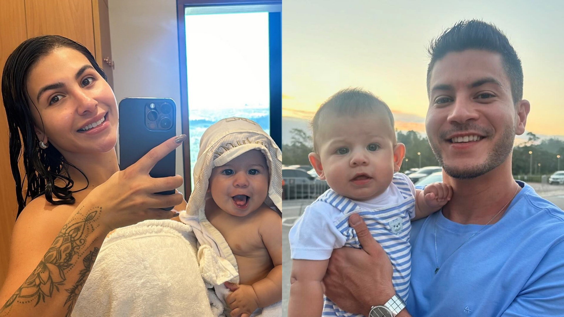 Jheny Santucci encanta ao comemorar mesversário de seu filho com Arthur Aguiar