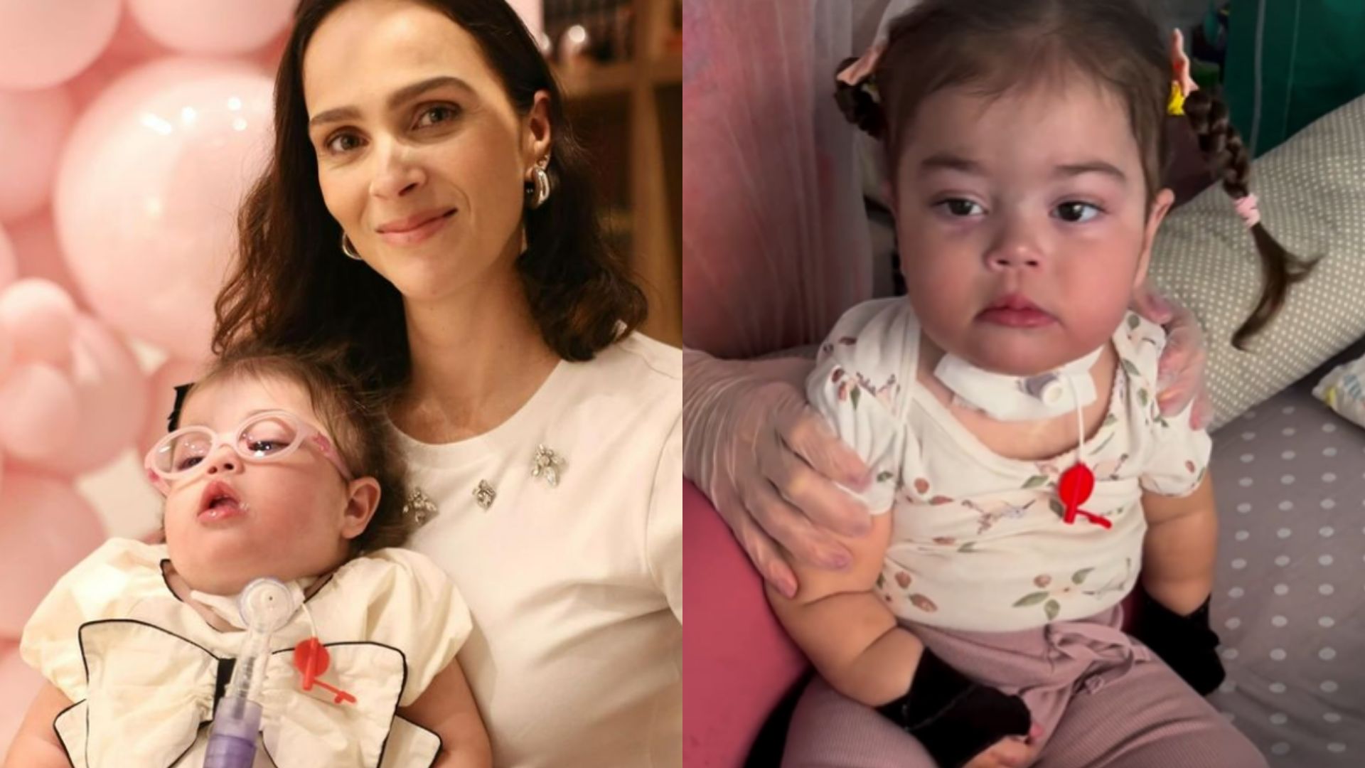 Letícia Cazarré celebra que filha não precisa mais de respirador durante o dia