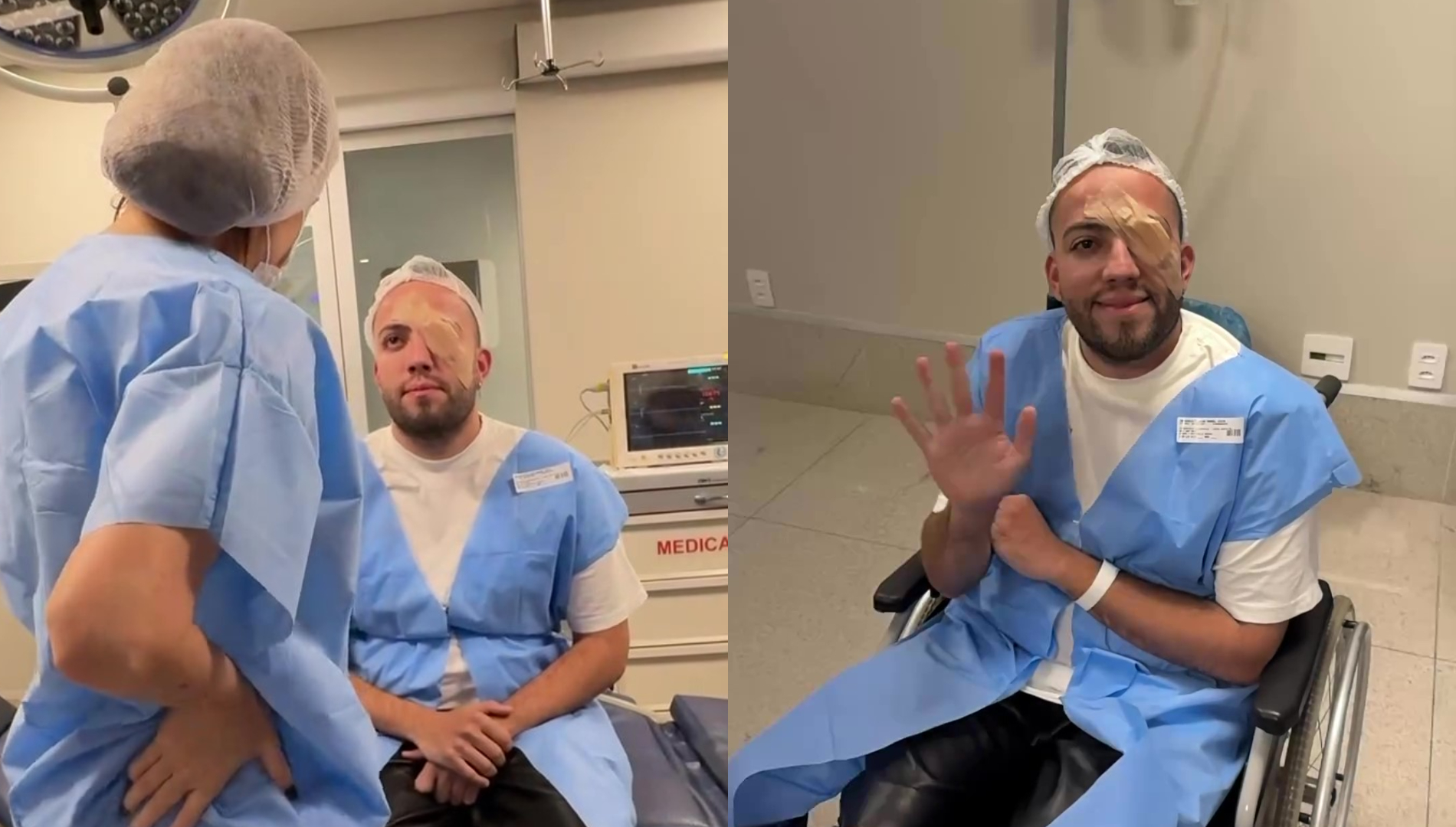 Lucas Rangel passa por cirurgia de emergência no olho após uso de curvex mal higienizado