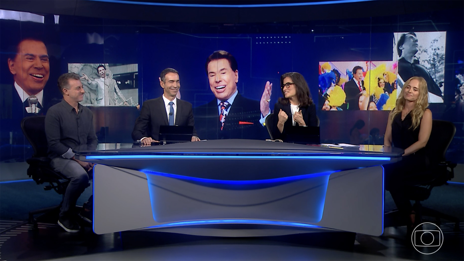 Histórico: Huck e Angélica sentam na bancada do Jornal Nacional e surgem no SBT
