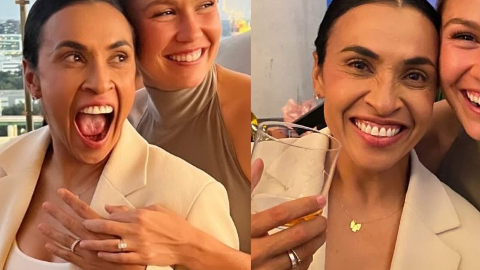 Marta Silva anuncia noivado com jogadora de seu time de futebol: ‘Muito amor’
