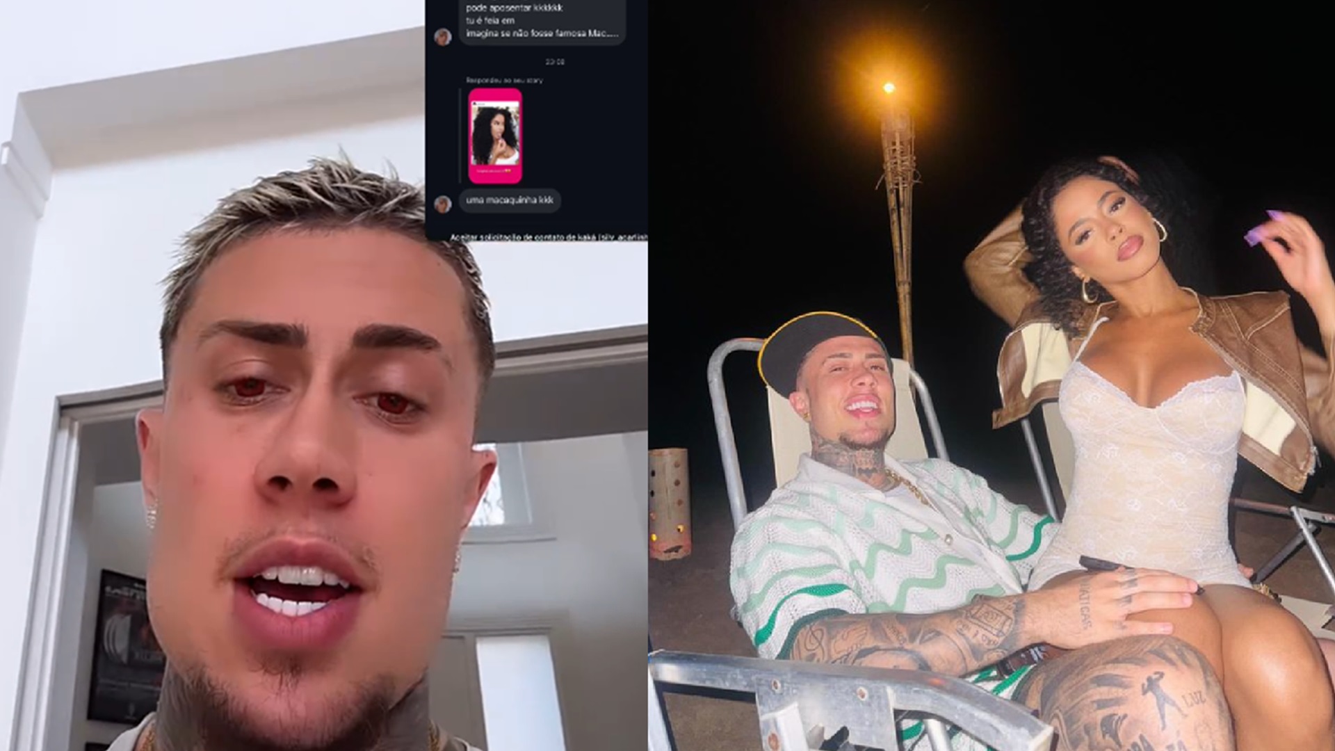 MC Daniel se pronuncia após namorada expor ataques racistas: “Nojo”