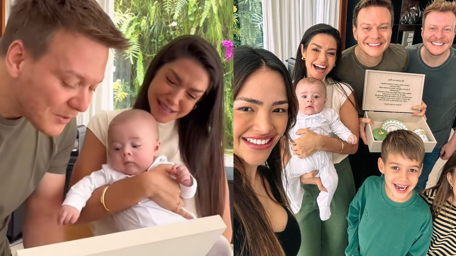 Michel Teló e Thais Fersoza se emocionam com convite para apadrinhar sobrinho