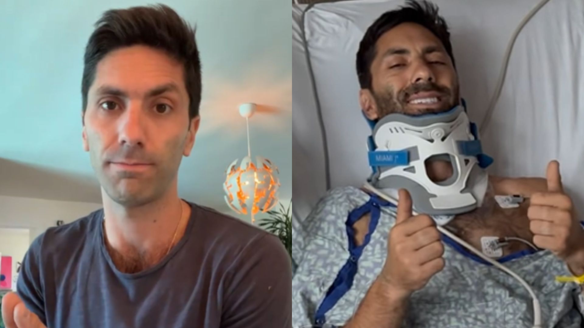 Apresentador se pronuncia após quebrar o pescoço em grave acidente