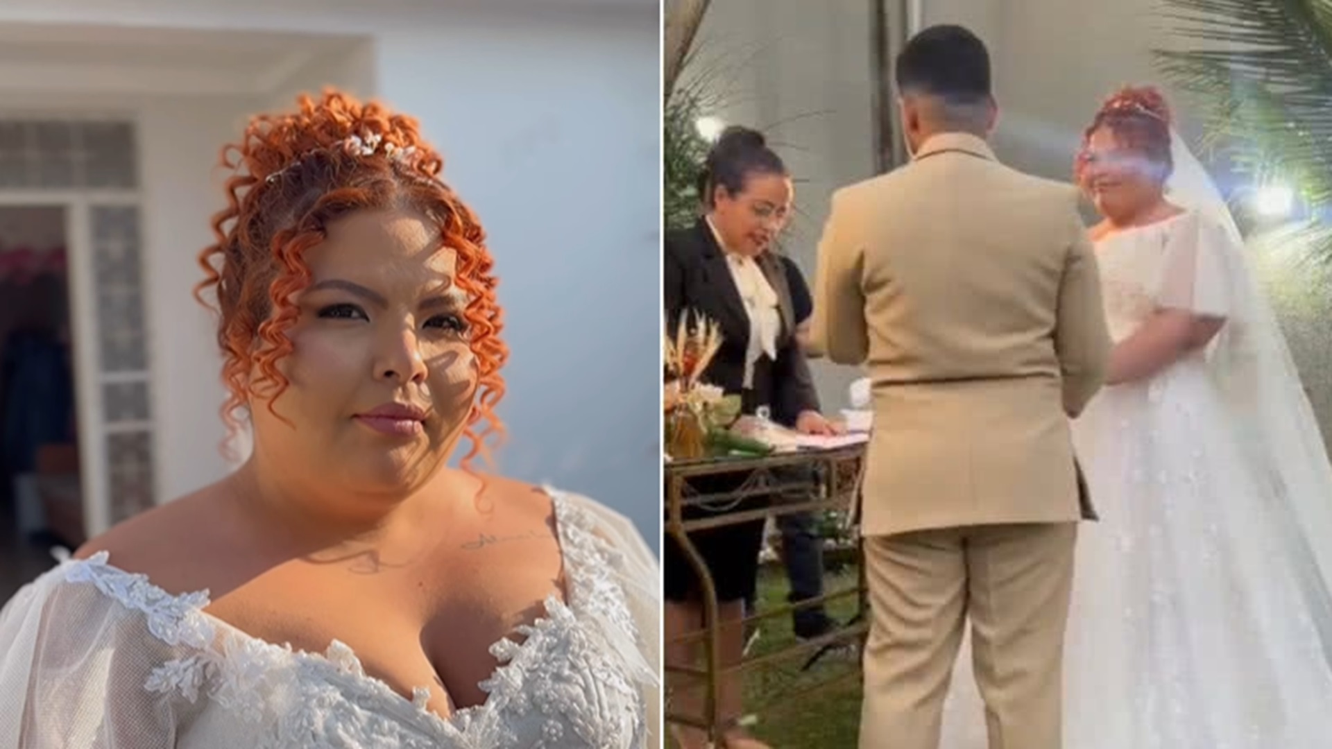 Noiva que viralizou revela por que excluiu parentes de festa: “Foi um caos”