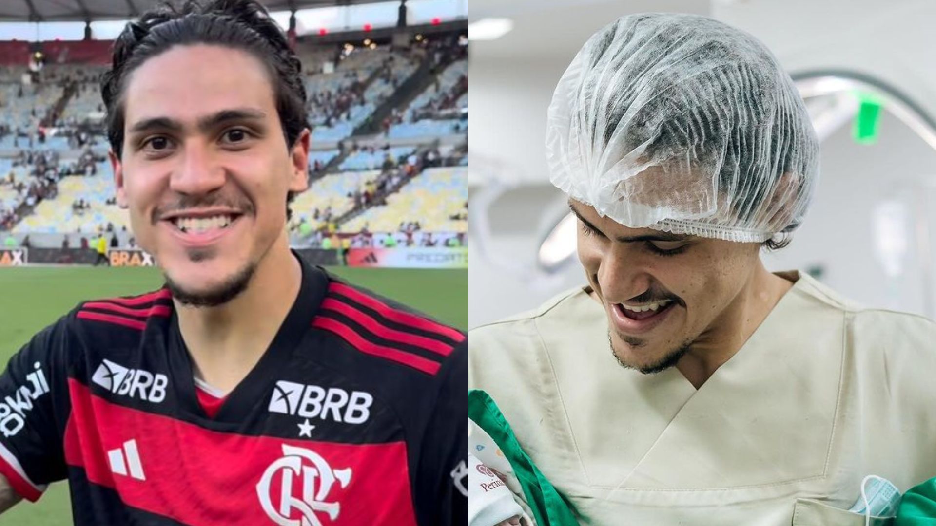 Pedro Guilherme, do Flamengo, apresenta as filhas gêmeas: ‘Duas bençãos’