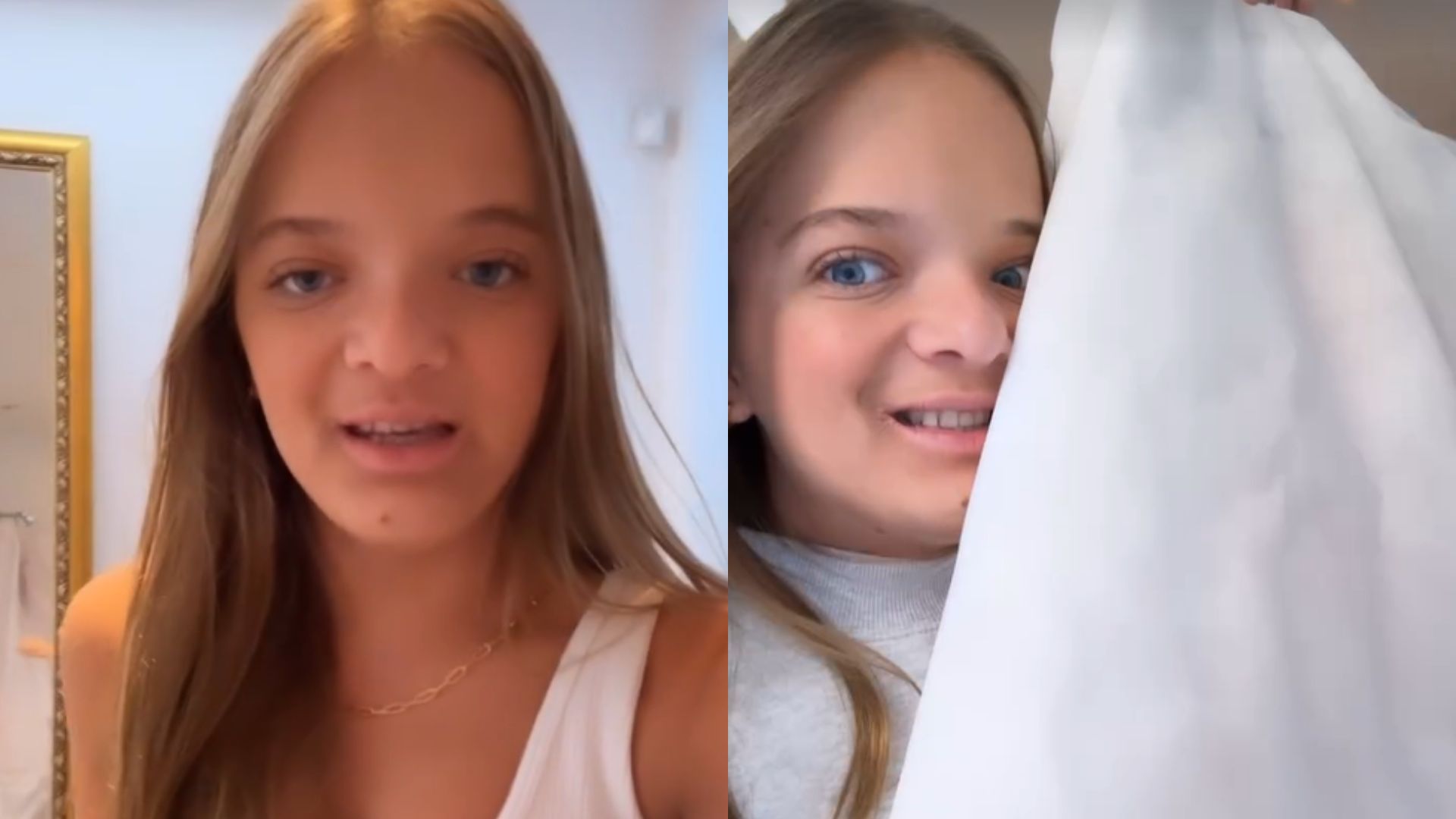 É grande mesmo! Rafa Justus mostra tamanho do vestido para festa de 15