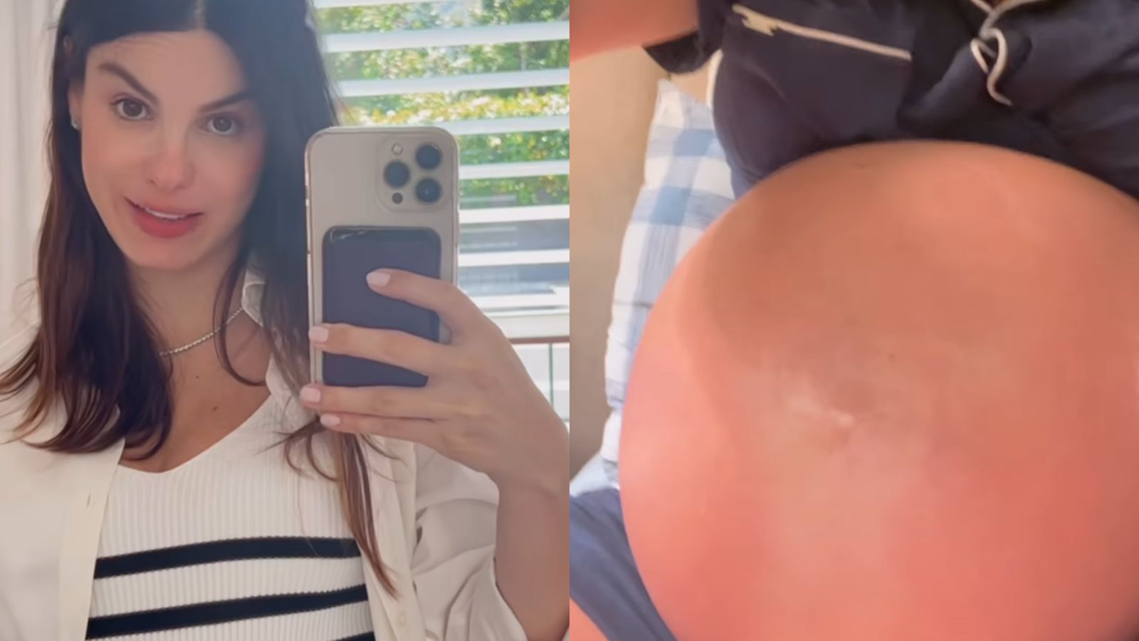 Sthefany Brito passa perrengue ao rasgar vestido com o barrigão: ‘Vai explodir’