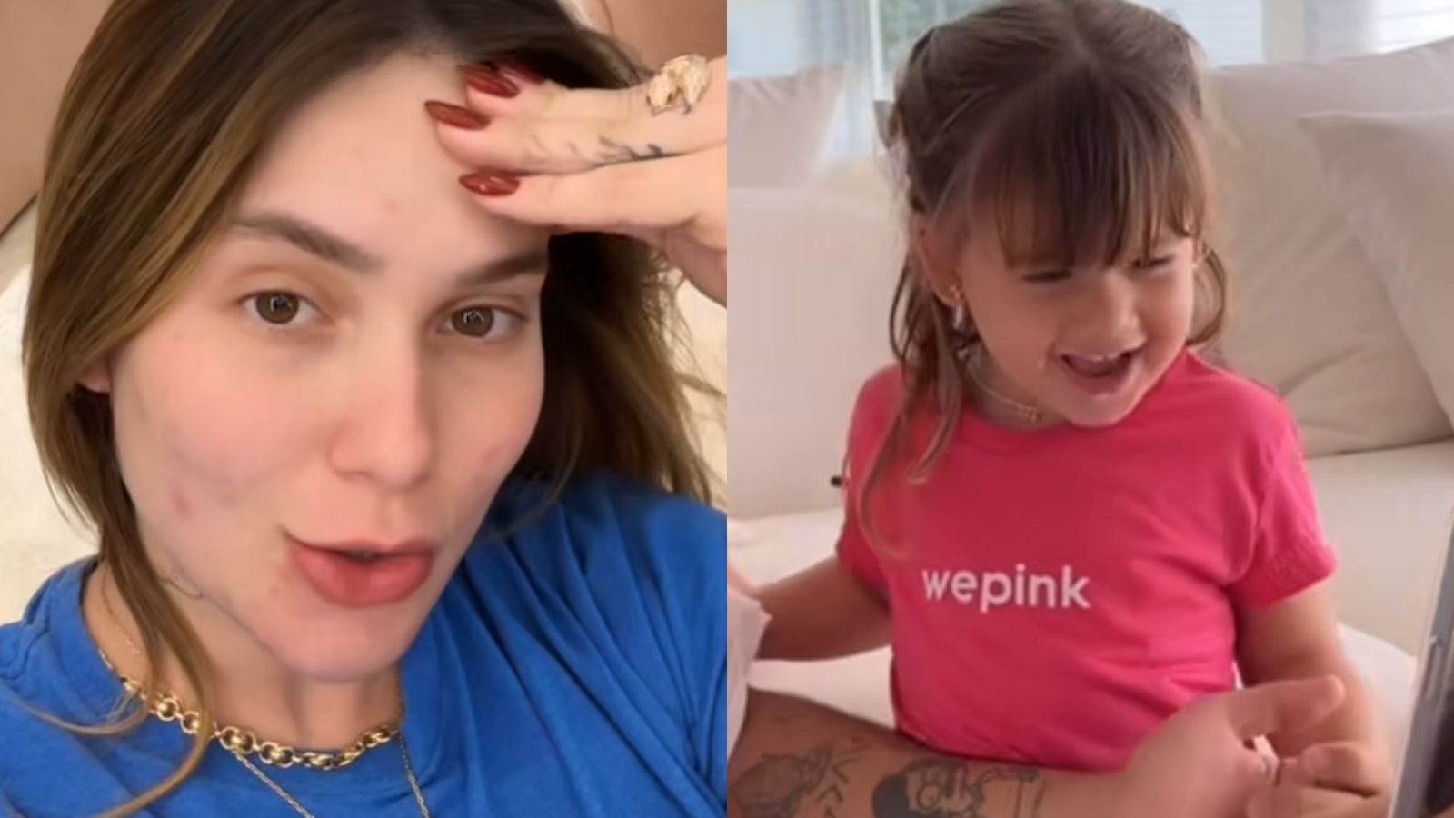 Virginia Fonseca se emociona ao ver a filha imitando seus vídeos: ‘Muito carisma’