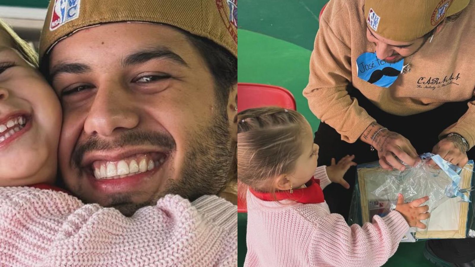Zé Felipe se derrete com presente feito à mão pela filha: ‘Pensa na felicidade’