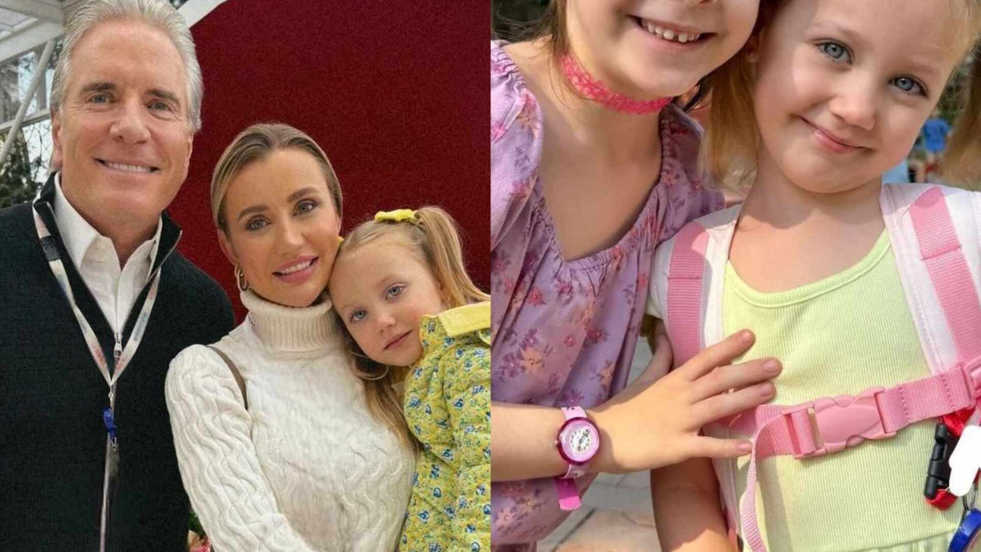 Ana Paula Siebert mostra a filha encontrando a sobrinha na escola: ‘Fofura’