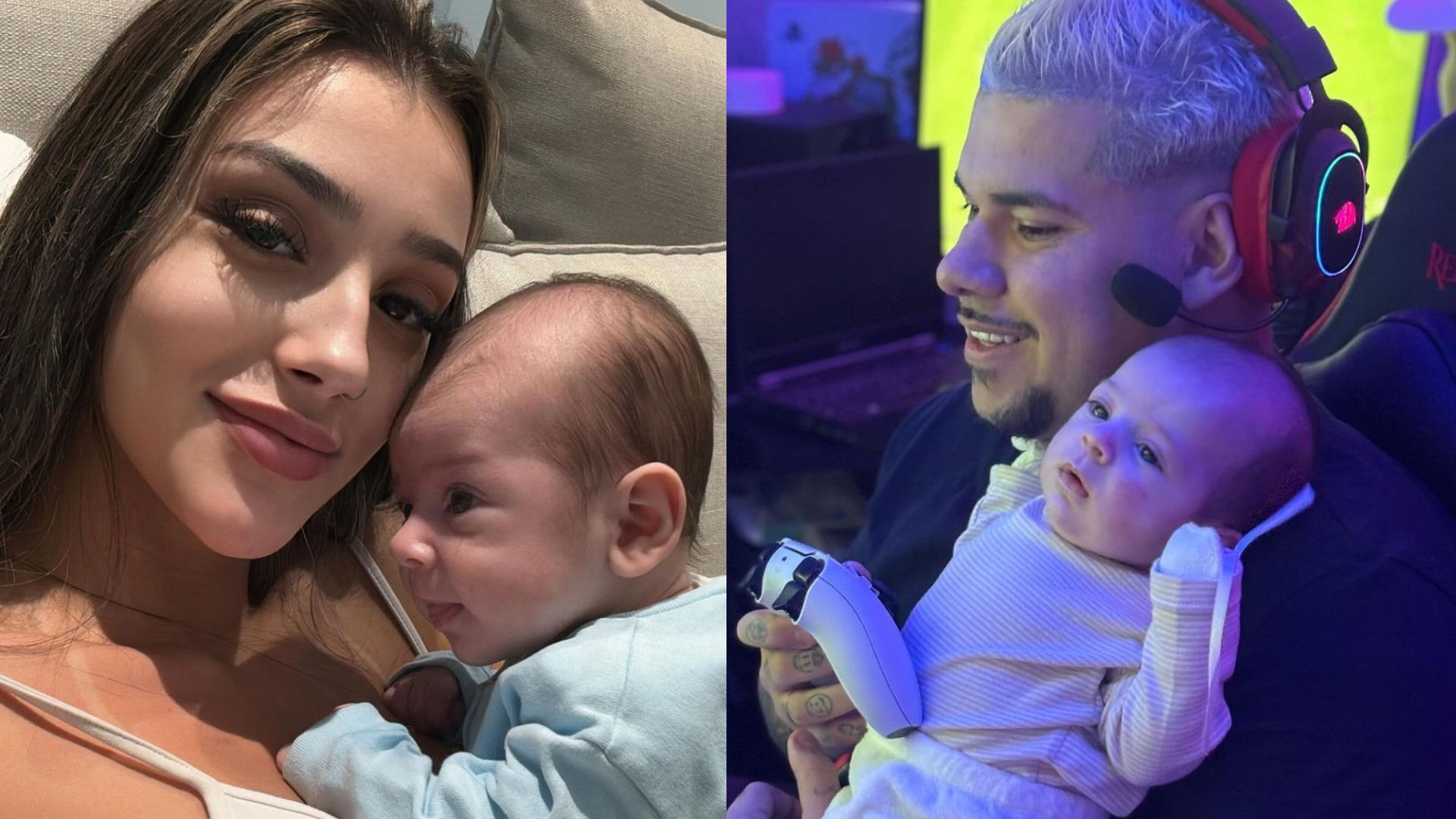 Em meio a polêmicas, Bia Miranda e DJ Buarque celebram 3 meses do filho