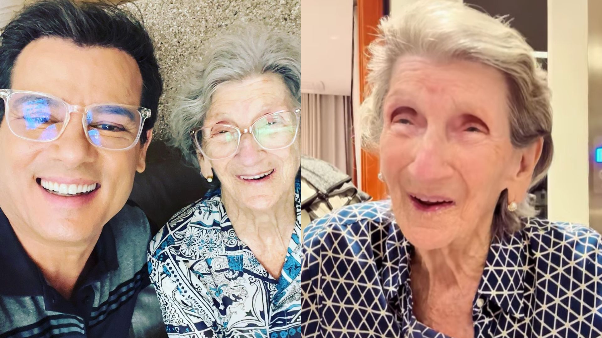 Celso Portiolli mostra vídeo raro com a mãe, de 97 anos: ‘Exemplo de força’