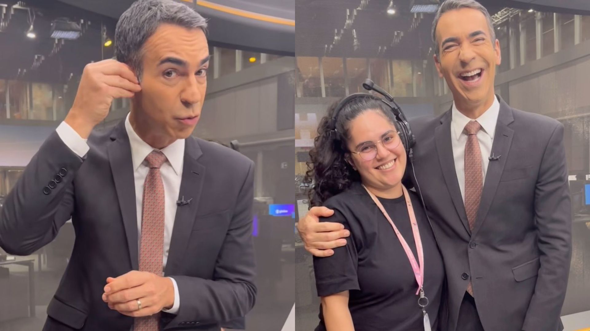 César Tralli exalta trabalho de funcionária da Globo em homenagem: ‘Valorizar’