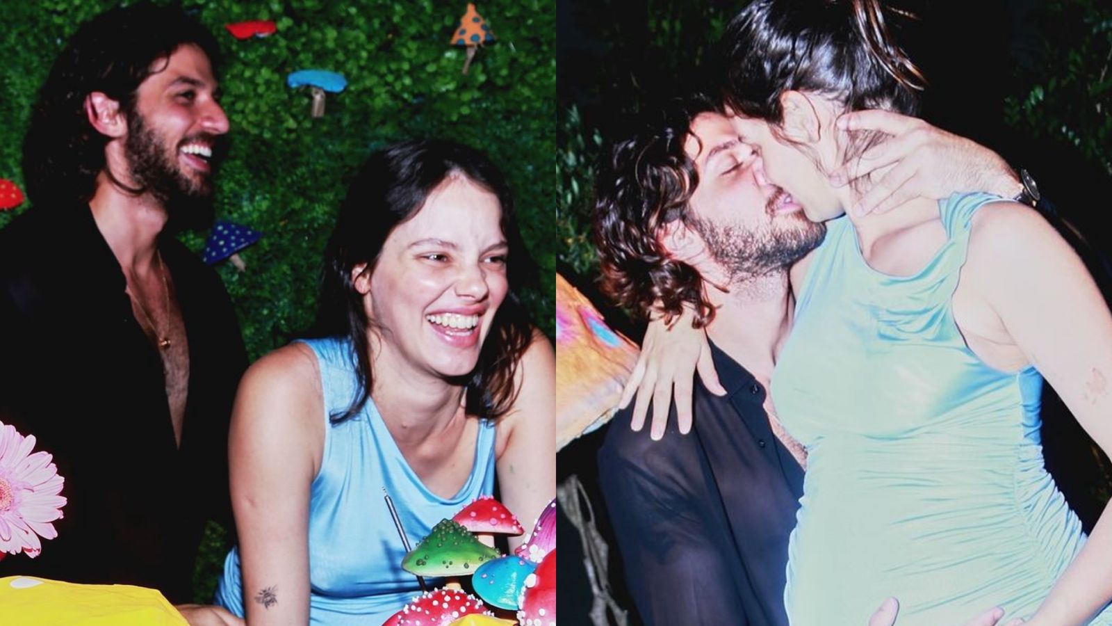 Chay Suede se declara ao dividir fotos da festa exótica de Laura Neiva: ‘Sorte’