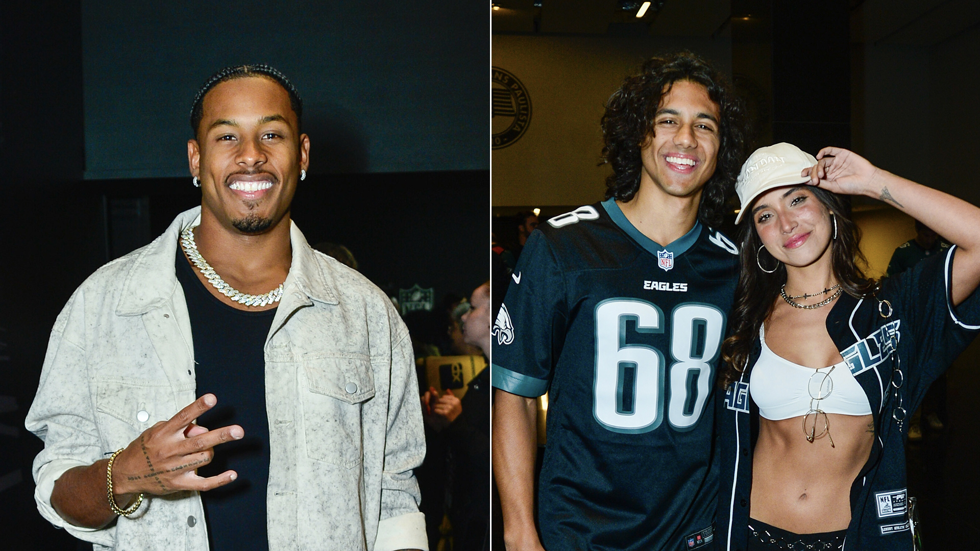 Veja os looks dos famosos na plateia do jogo da NFL no Brasil
