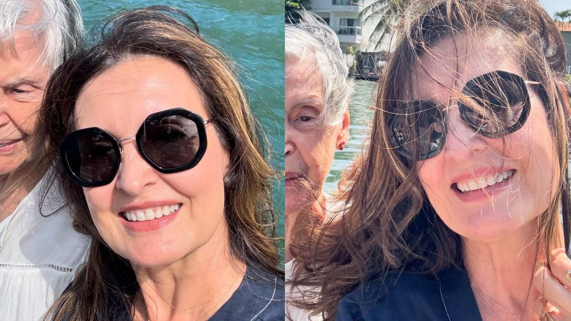 Fátima Bernardes encanta ao mostrar fotos raras de passeio com a mãe