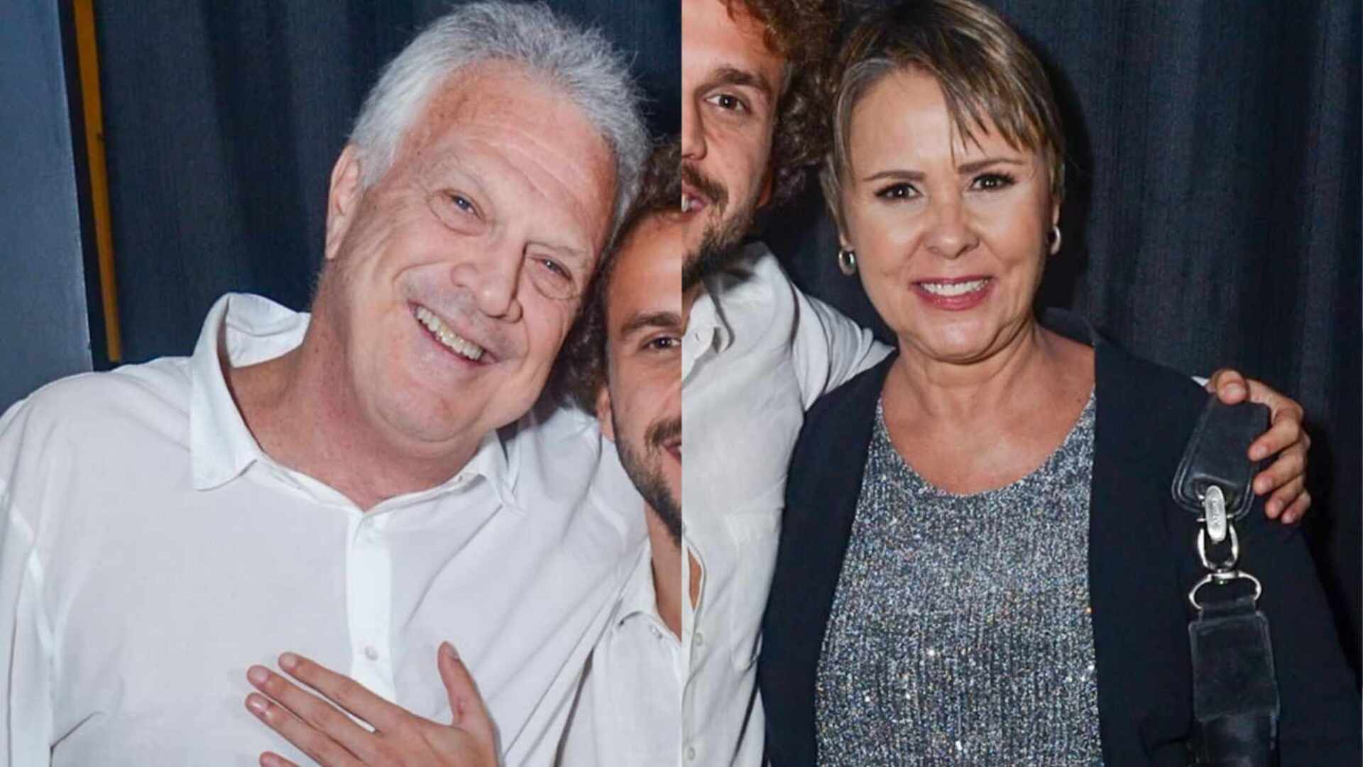 Filho de Pedro Bial e Giulia Gam recebe pais e namorada em seu show