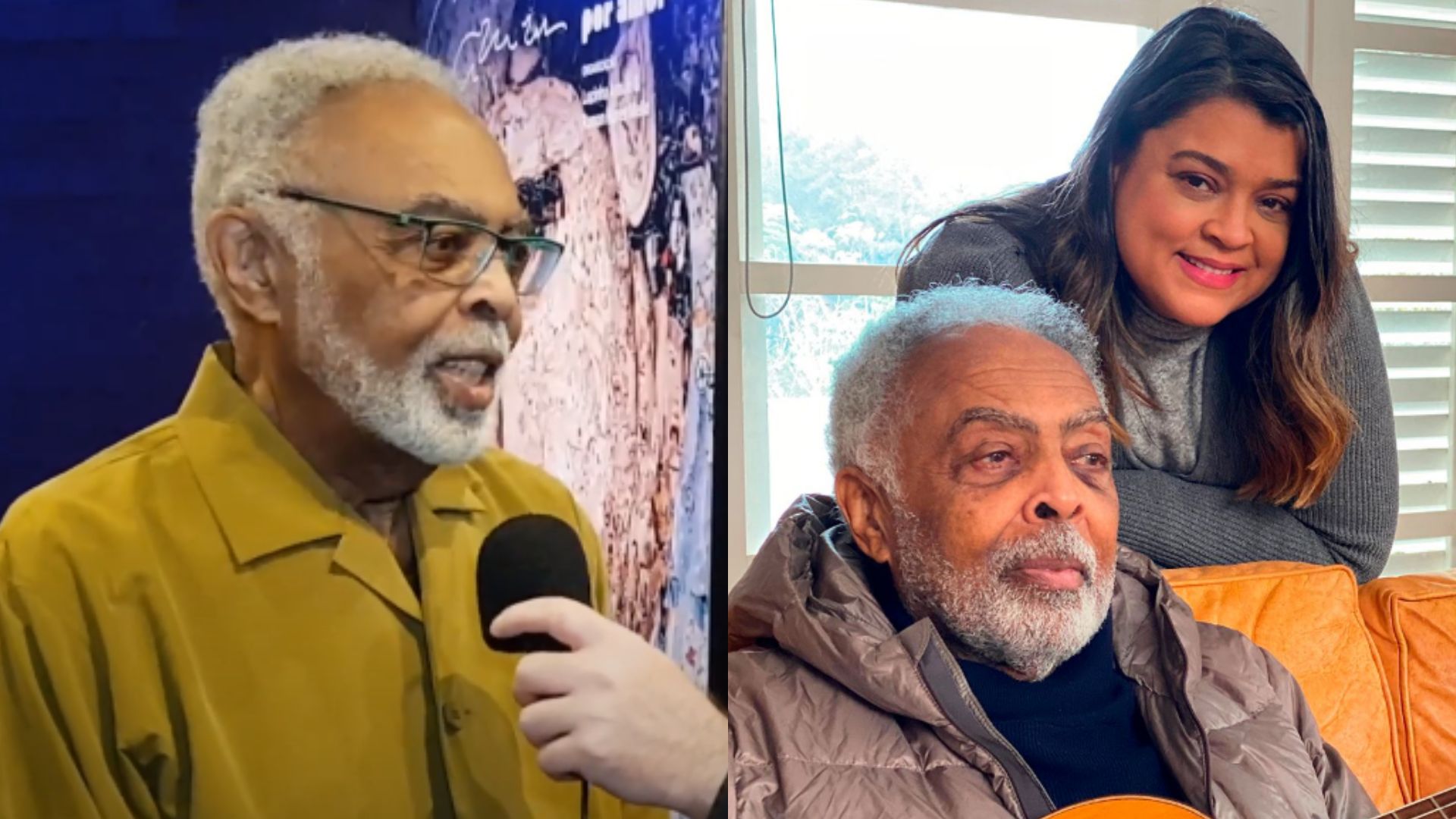 Gilberto Gil reflete sobre diagnóstico de Preta: “Estamos aqui por um período”