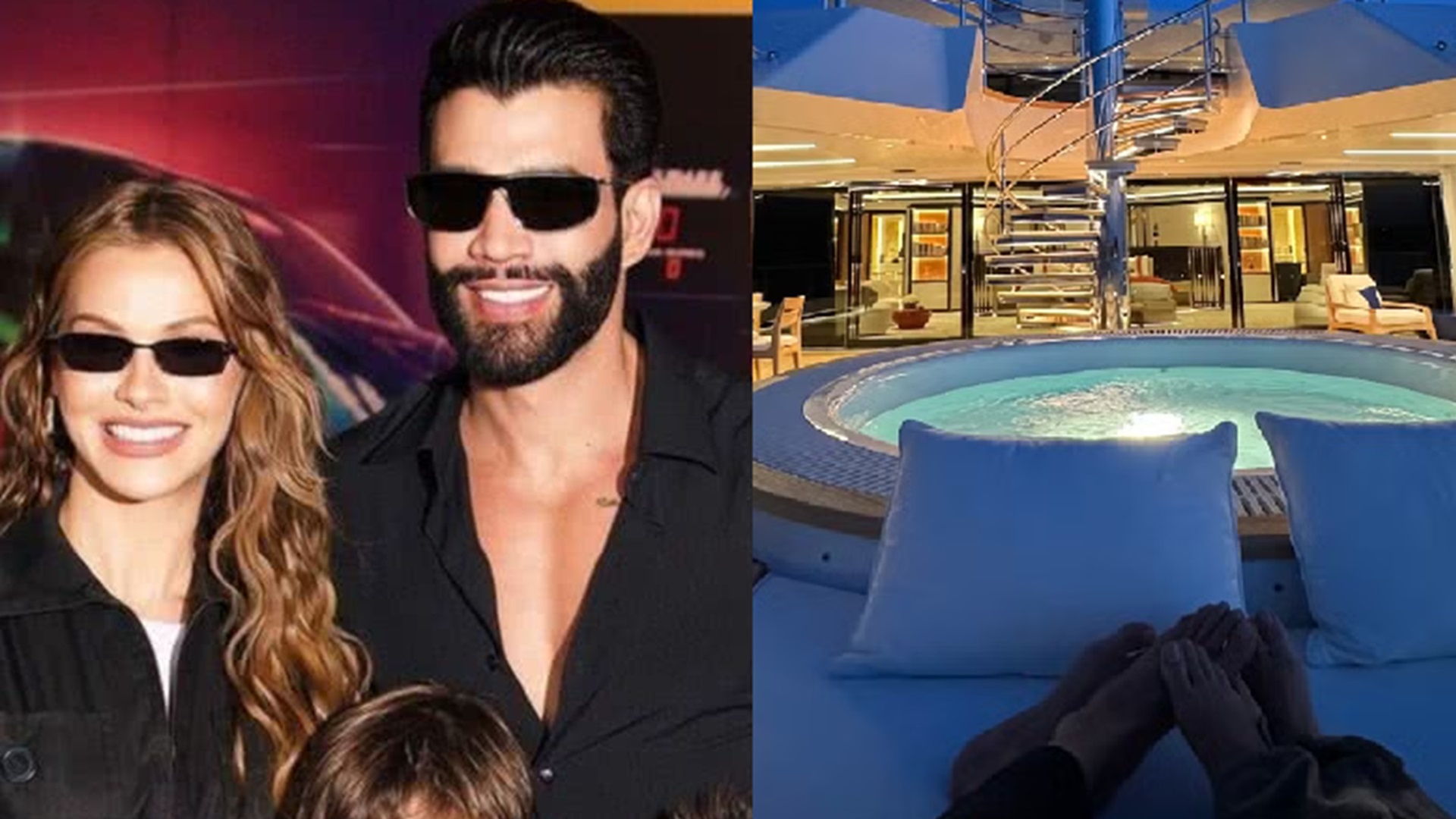 Andressa Suita impressiona ao mostrar passeio em iate com Gusttavo Lima