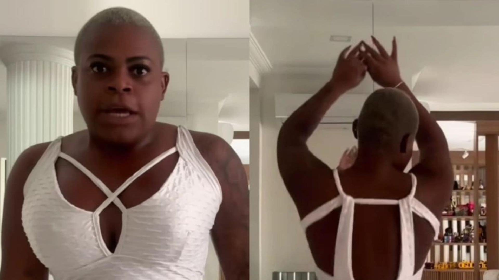 Jojo Todynho impressiona ao mostrar novas curvas em macacão branco fitness