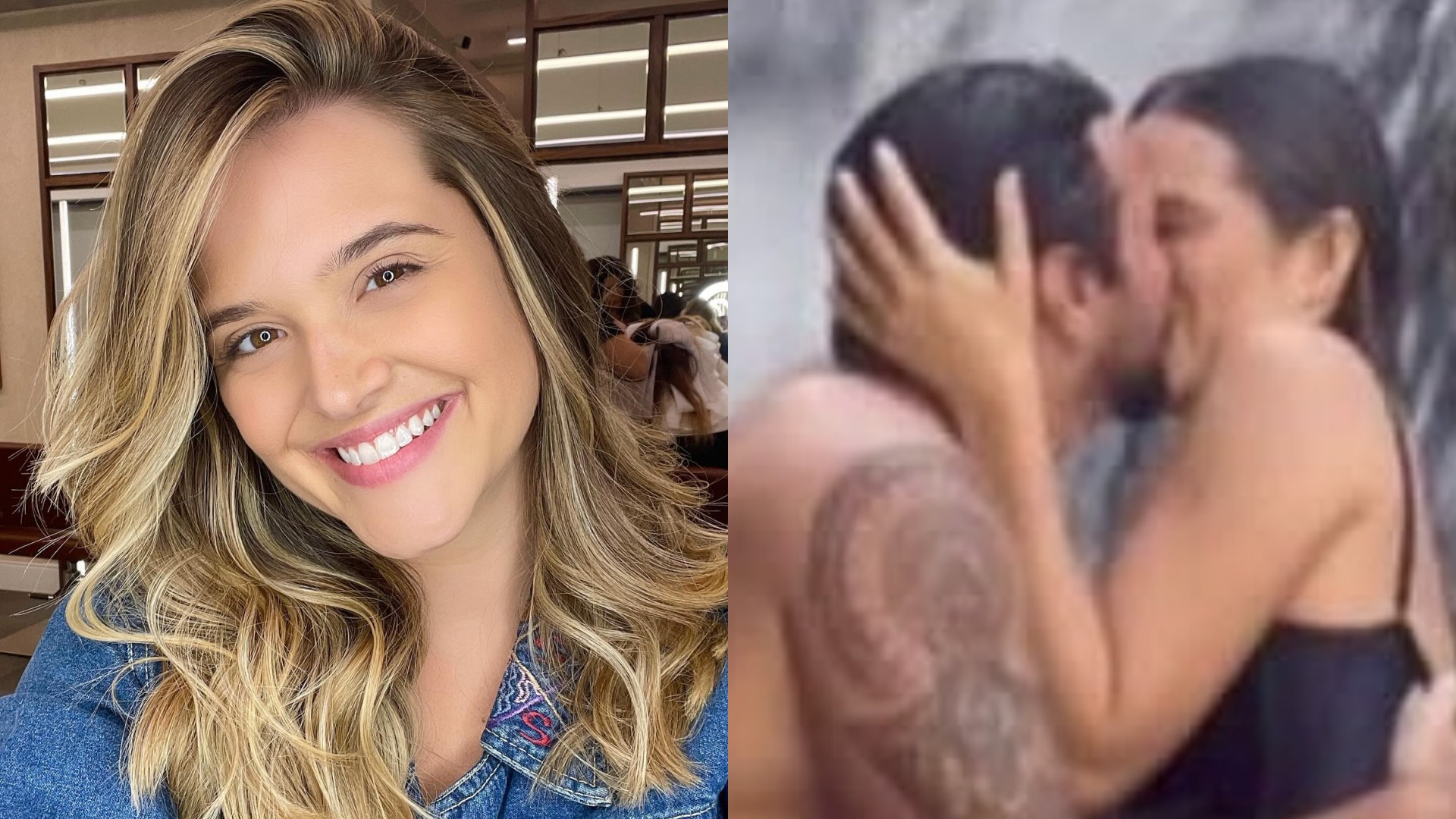 Juliana Paiva surge aos beijos com o namorado em meio à natureza