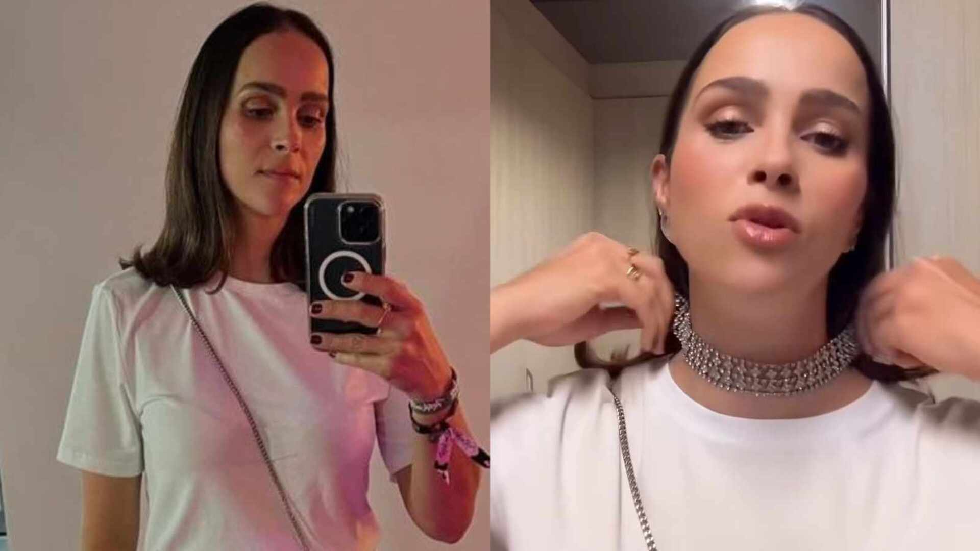Leticia Cazarré aluga bolsa de grife e surpreende com look: ‘Aprovaram?’