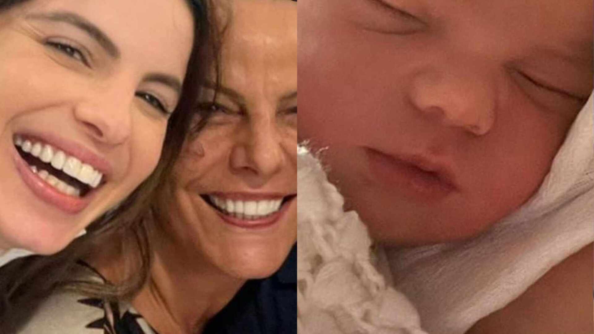 Mãe de Sthefany Brito mostra o rosto do neto recém-nascido; veja