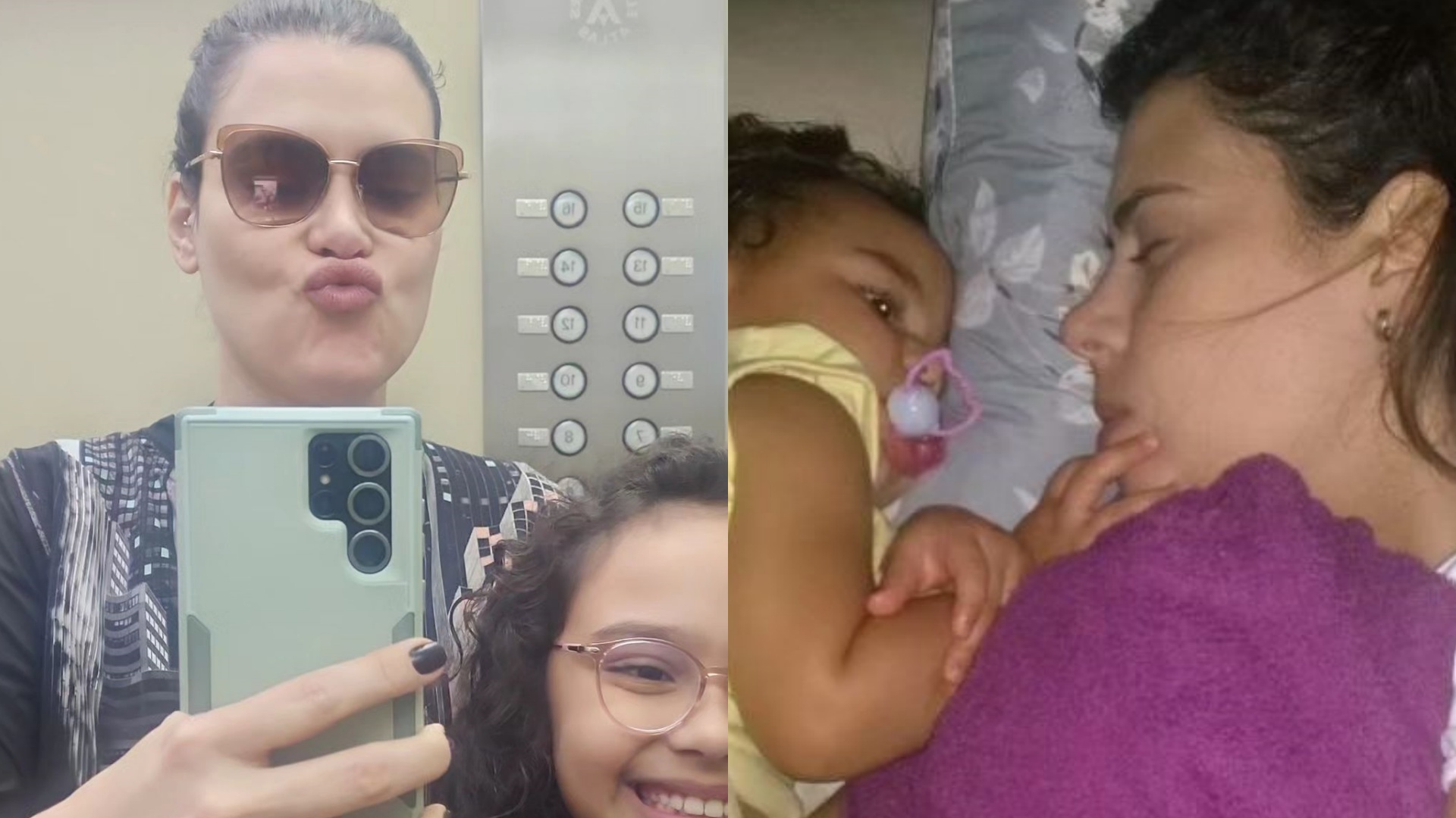 Michelle Loreto divide cliques raros com a irmã: “Meu grande amor”