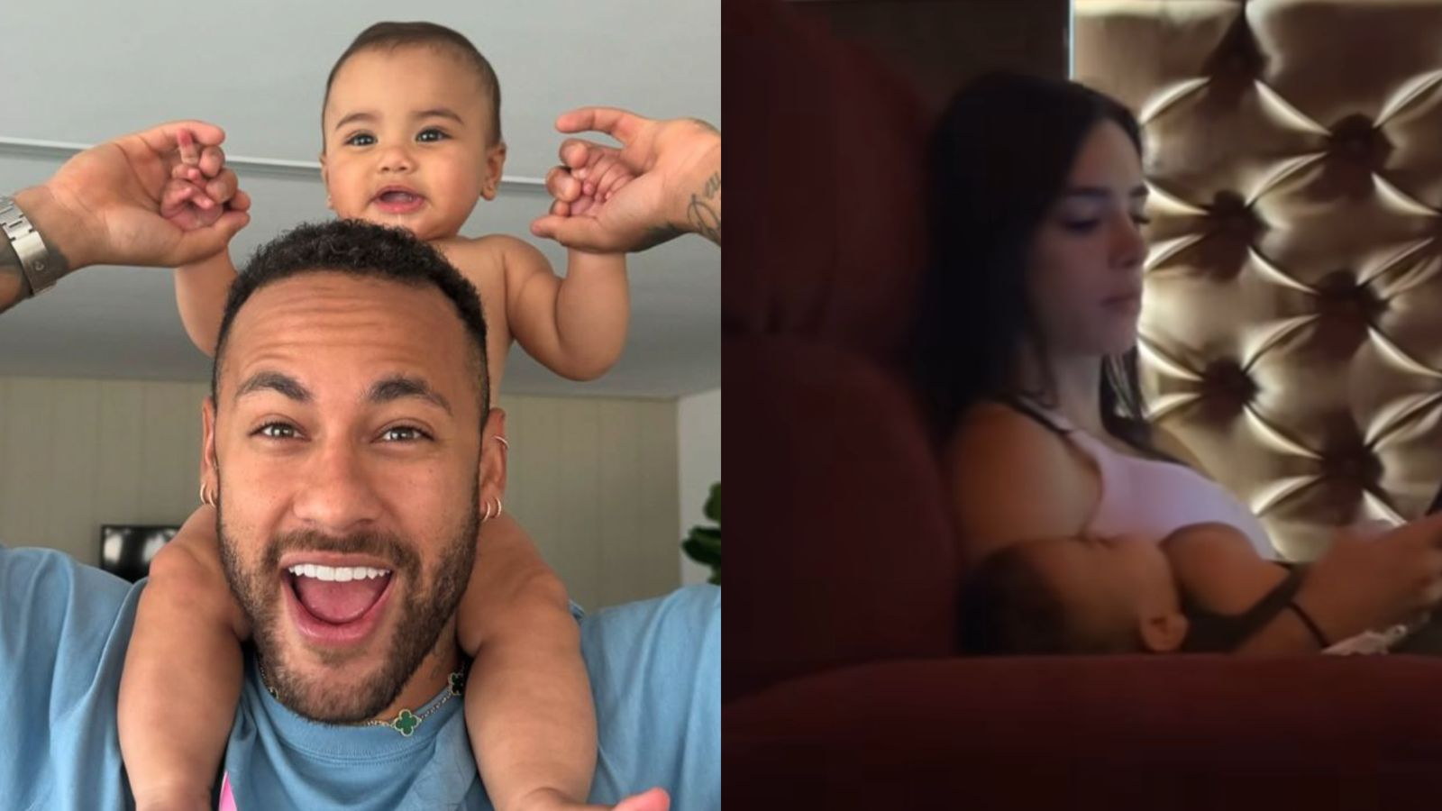 Neymar encanta ao registrar momento fofo com Bruna Biancardi e Mavie