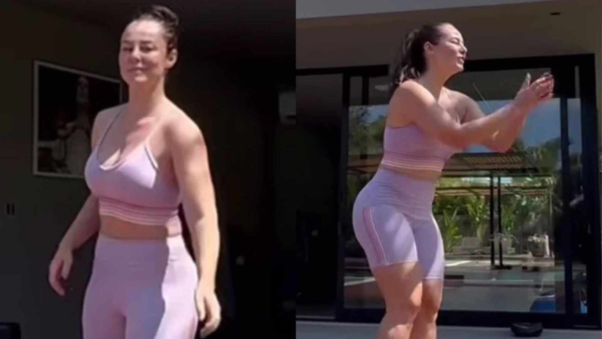 Paolla Oliveira exibe físico real em vídeo treinando e choca: ‘Marcante’
