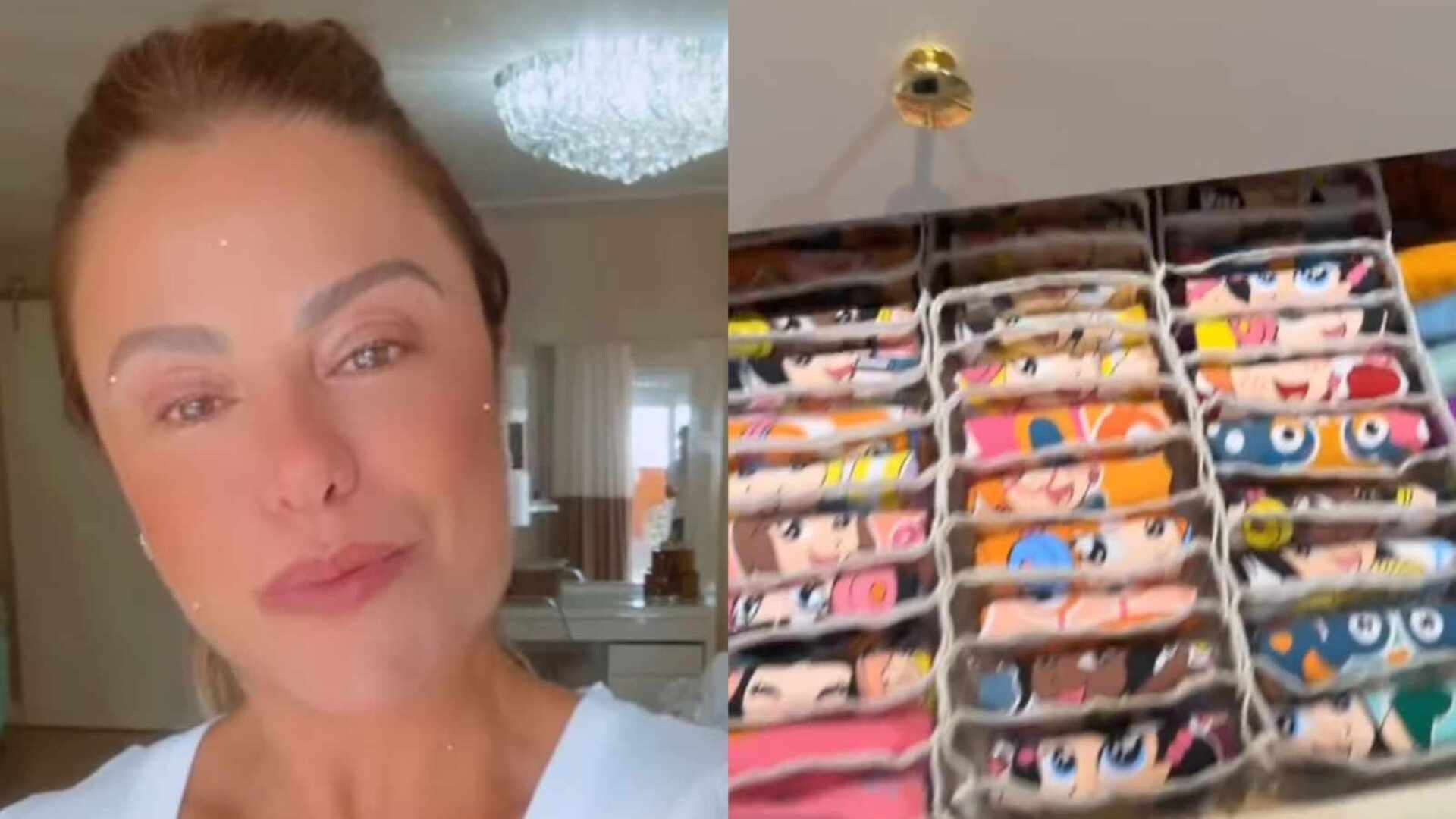Poliana Rocha choca ao mostrar closet que montou para os filhos de Virginia