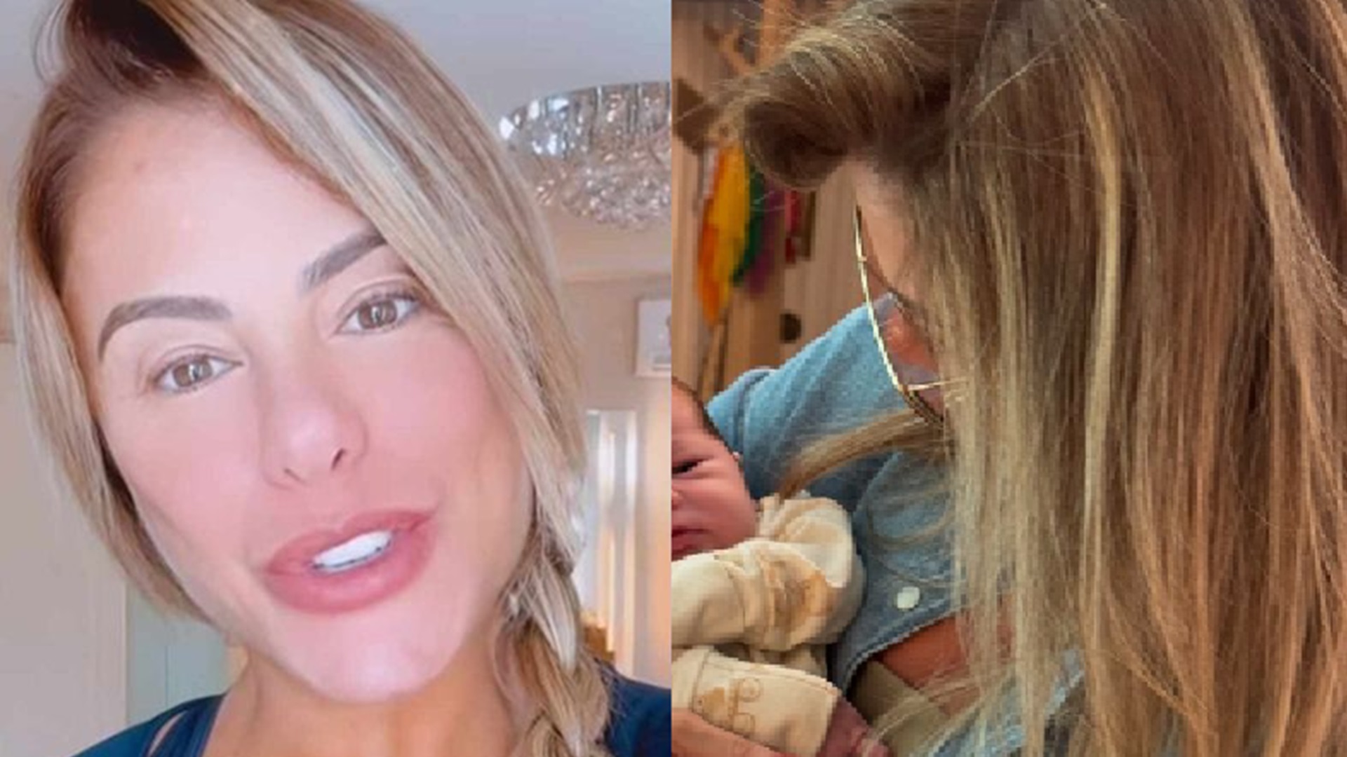 Poliana Rocha surge em clique fofo com o neto, José Leonardo: “Saudades”