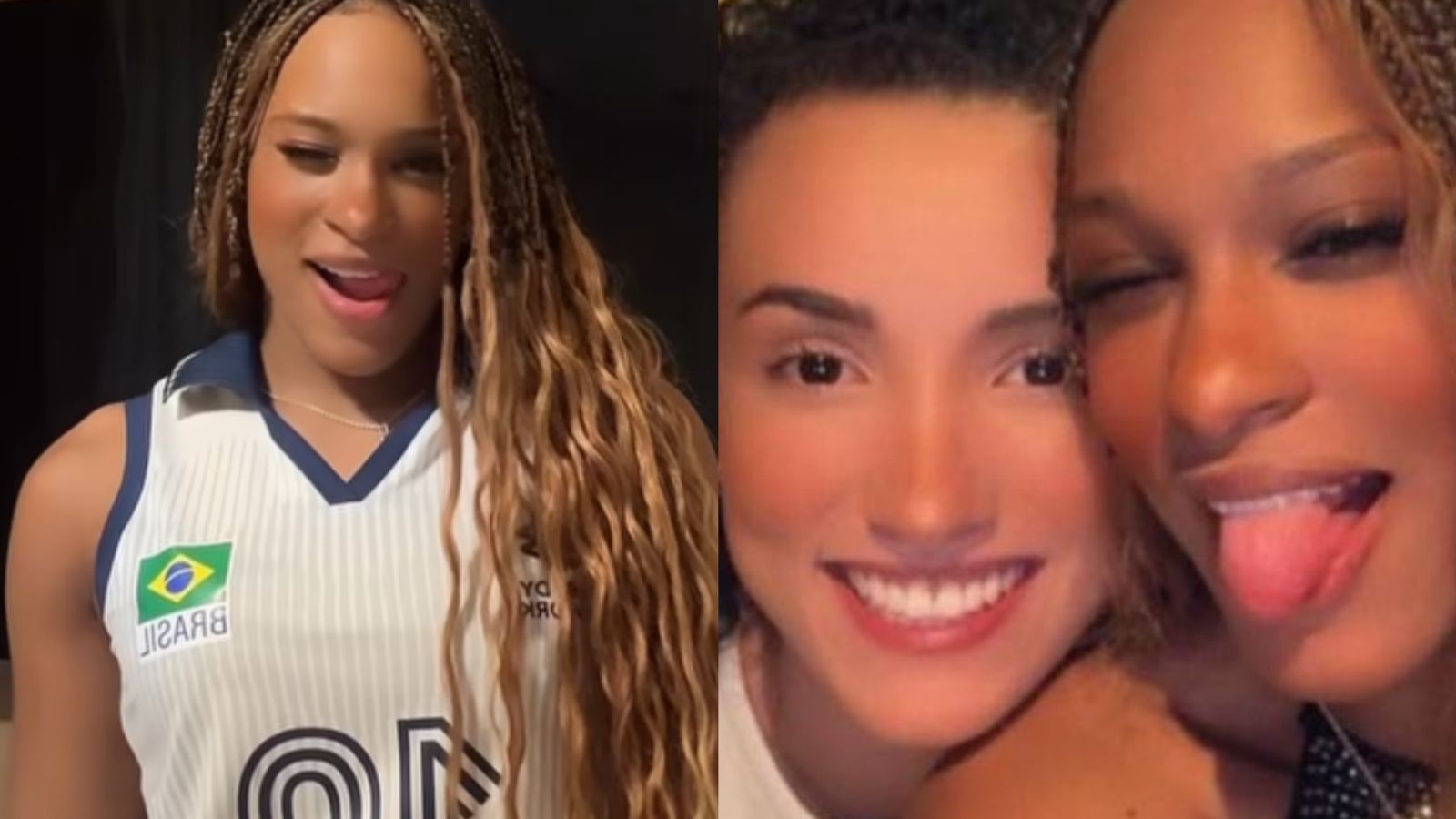 Rebeca Andrade chama atenção ao surgir com camisa de Gabi Guimarães