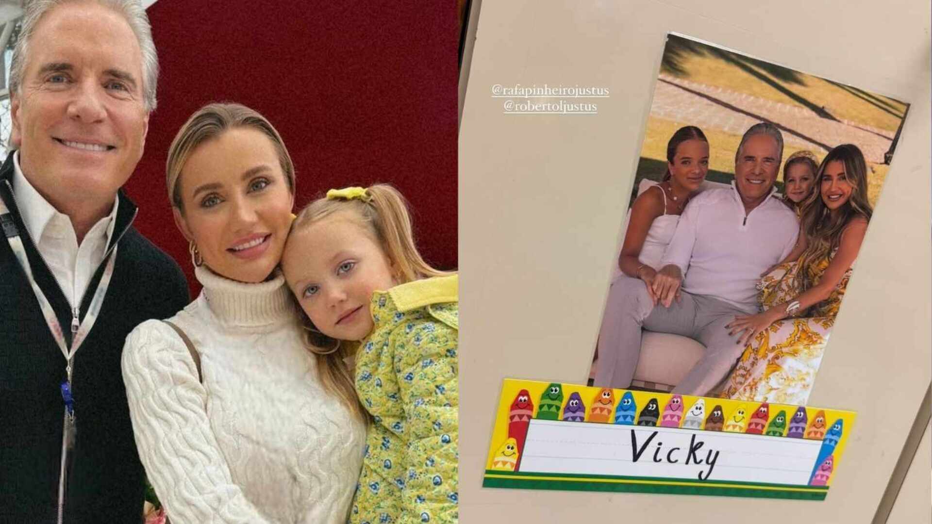 Roberto Justus e a esposa deixam recado no armário da filha na escola