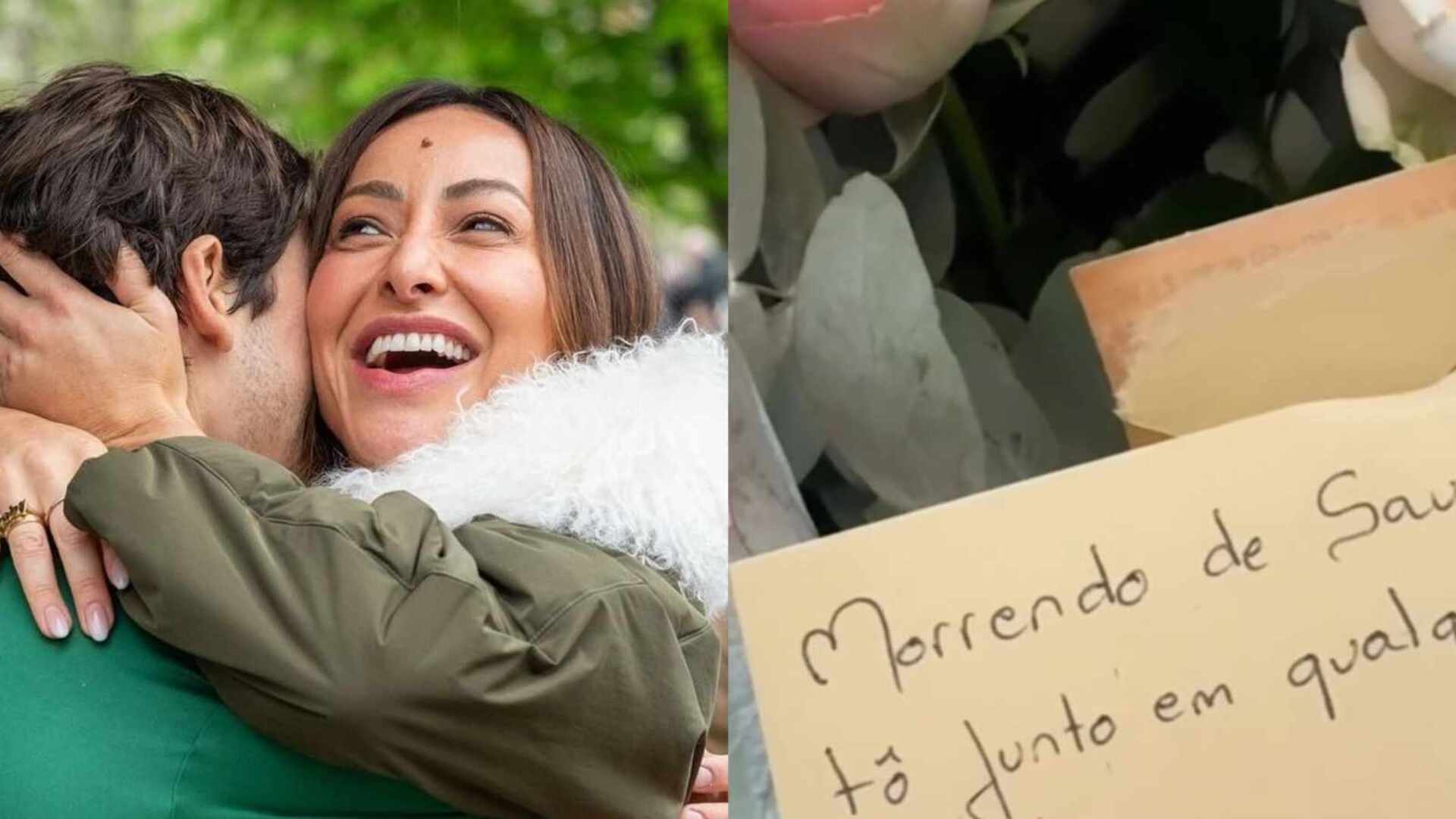 Sabrina Sato ganha surpresa de Nicolas Prattes em Paris: ‘Morrendo de saudade’