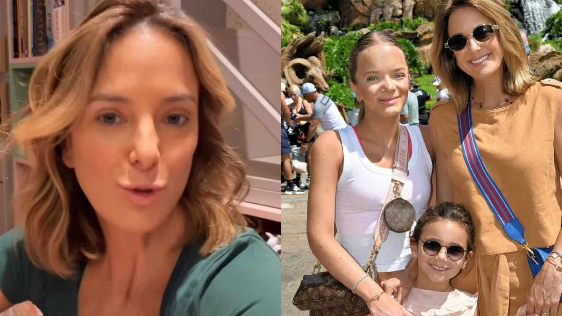 Ticiane Pinheiro fala que caçula estudou para entrar na escola de Rafaella Justus