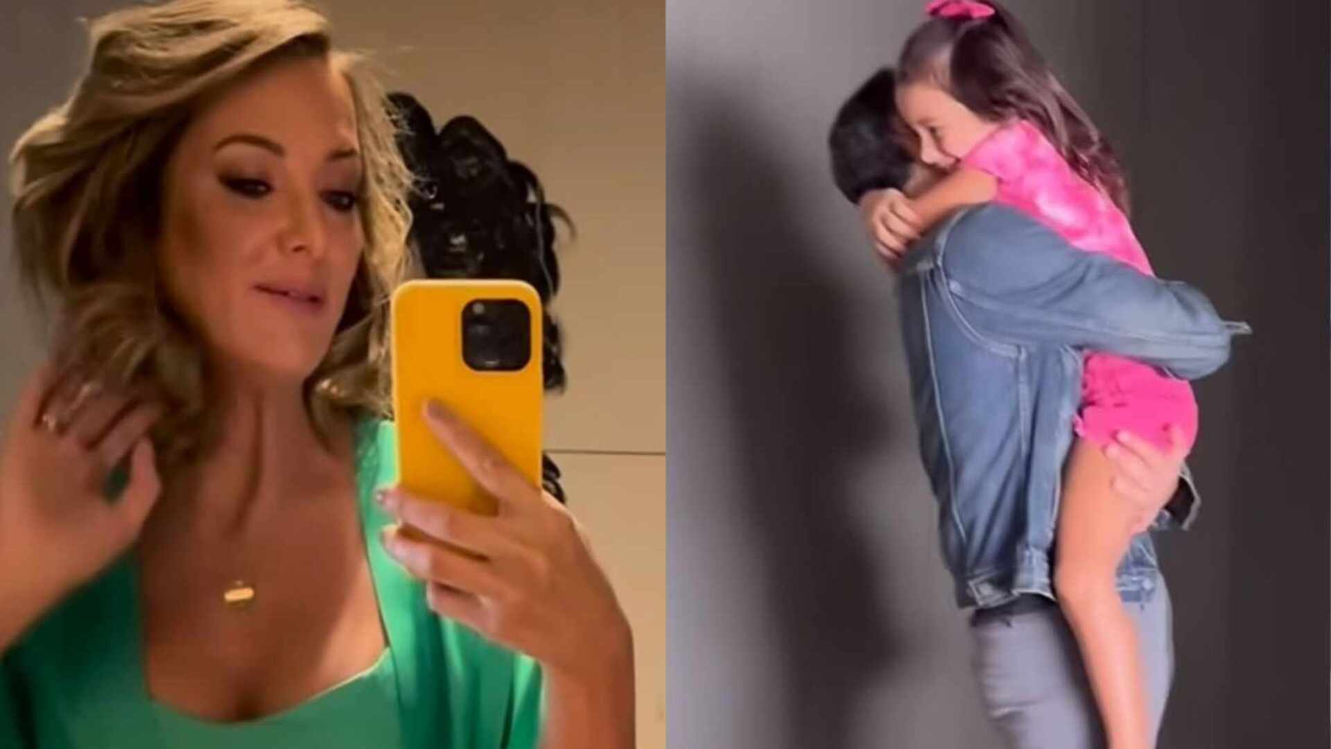 Ticiane Pinheiro mostra surpresa da filha para recepcionar Cesar Tralli