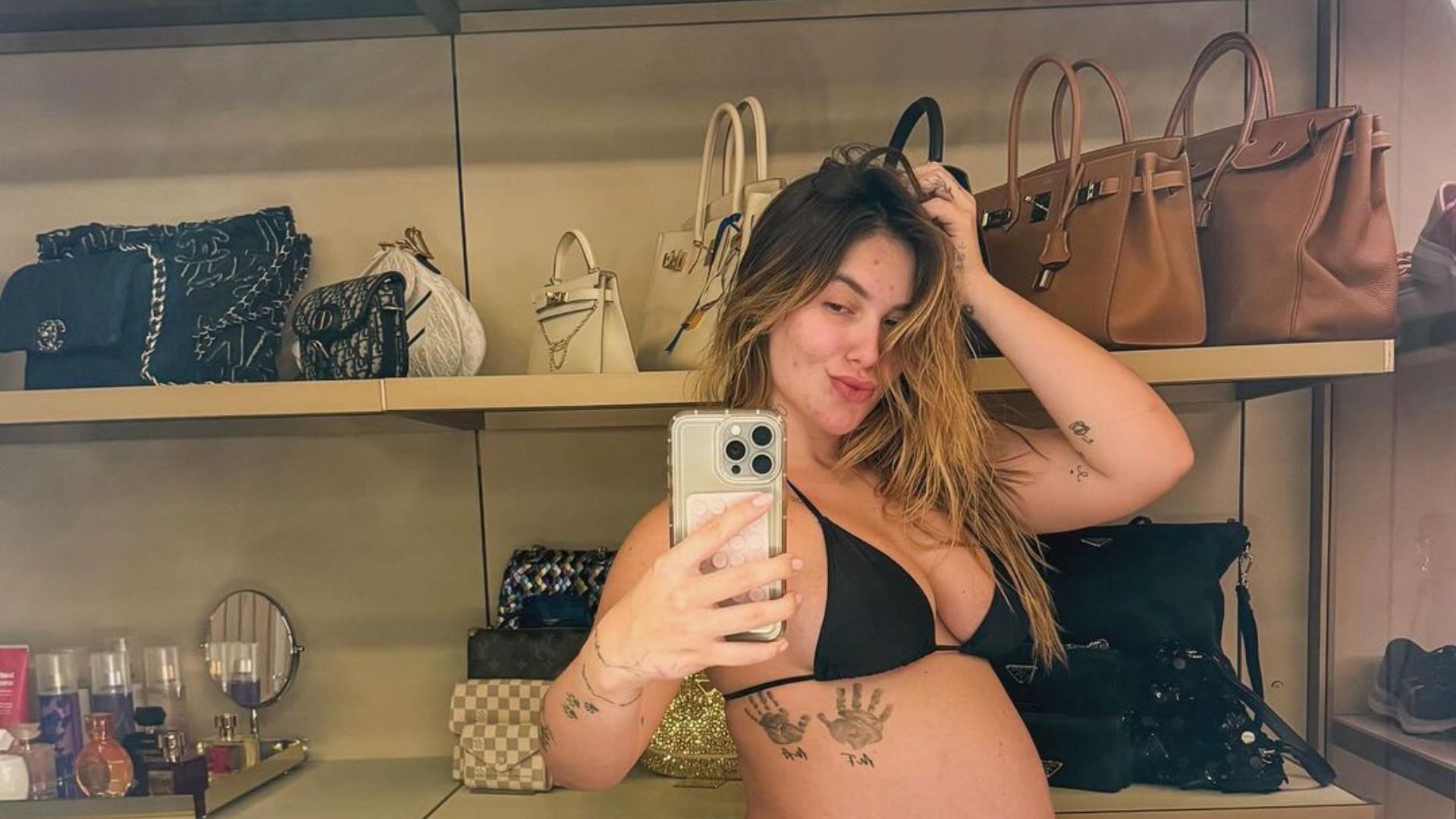 Virginia Fonseca revela ansiedade na reta final da gravidez: ‘Suando’