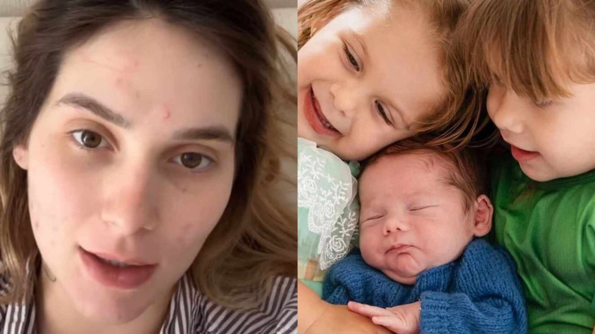 Virginia se emociona ao ver fotos dos três filhos juntos: ‘Chorando’