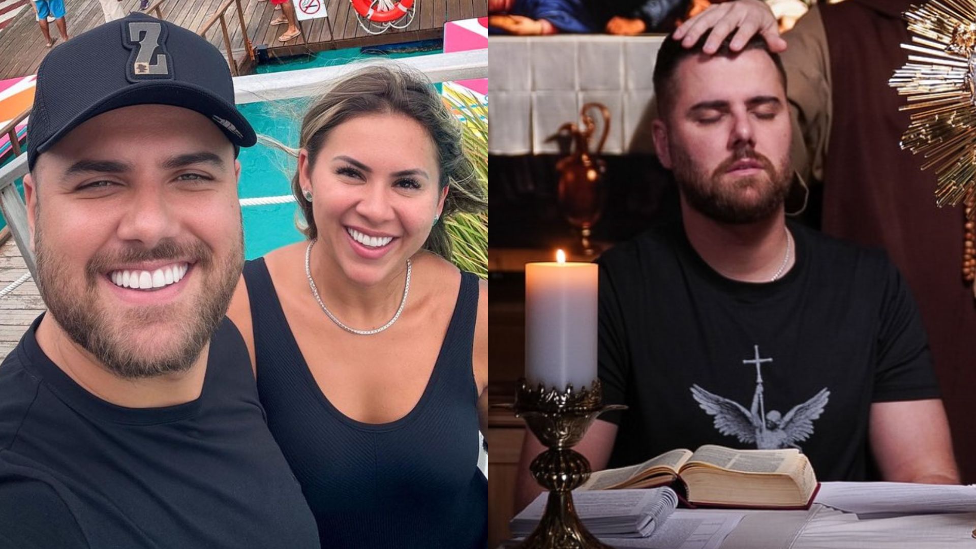 Esposa de Zé Neto, Natália Toscano mostra momento religioso com o cantor