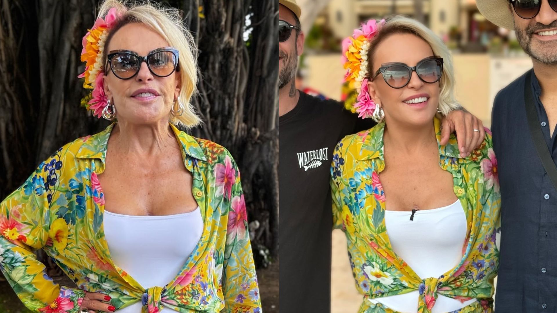 Ana Maria Braga posa com o namorado em viagem especial ao Havaí