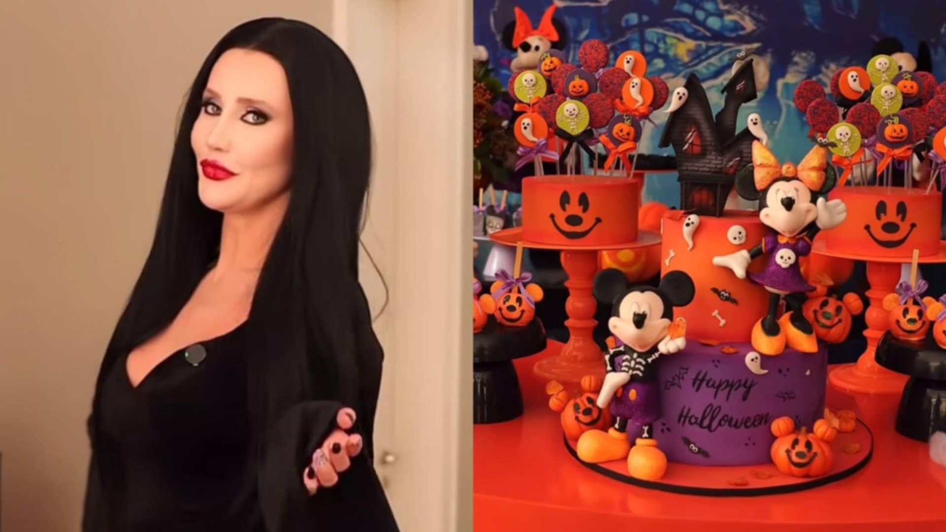 Ana Paula Siebert mostra detalhes da festa de Halloween que fez para filha