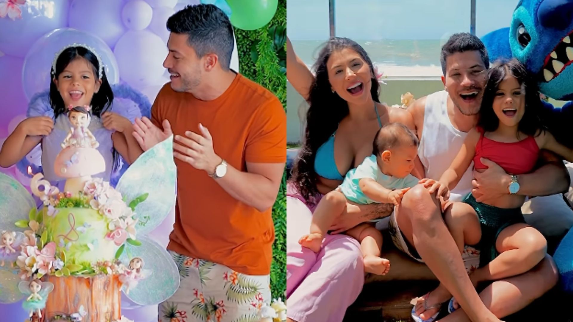 Arthur Aguiar realiza festa de aniversário para a filha: ‘Construir memórias’
